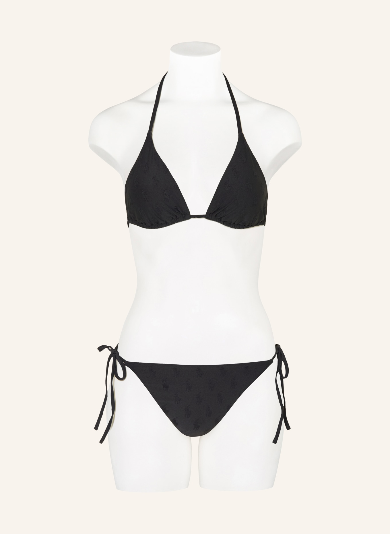 POLO RALPH LAUREN Triangel-Bikini-Top: SCHWARZ