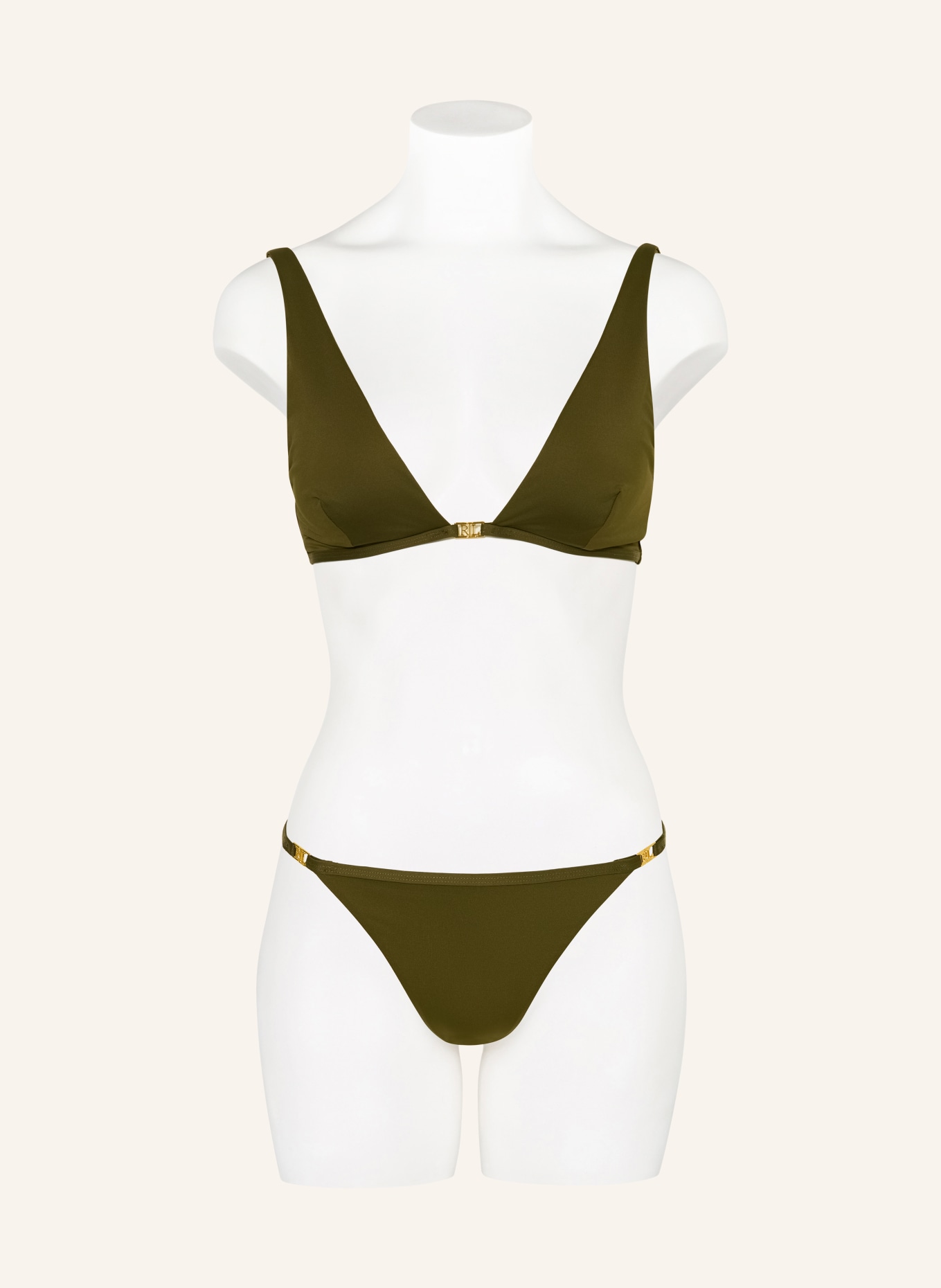 LAUREN RALPH LAUREN Triangle Bikini Bottoms BEACH CLUB SOLIDS: OLIVE