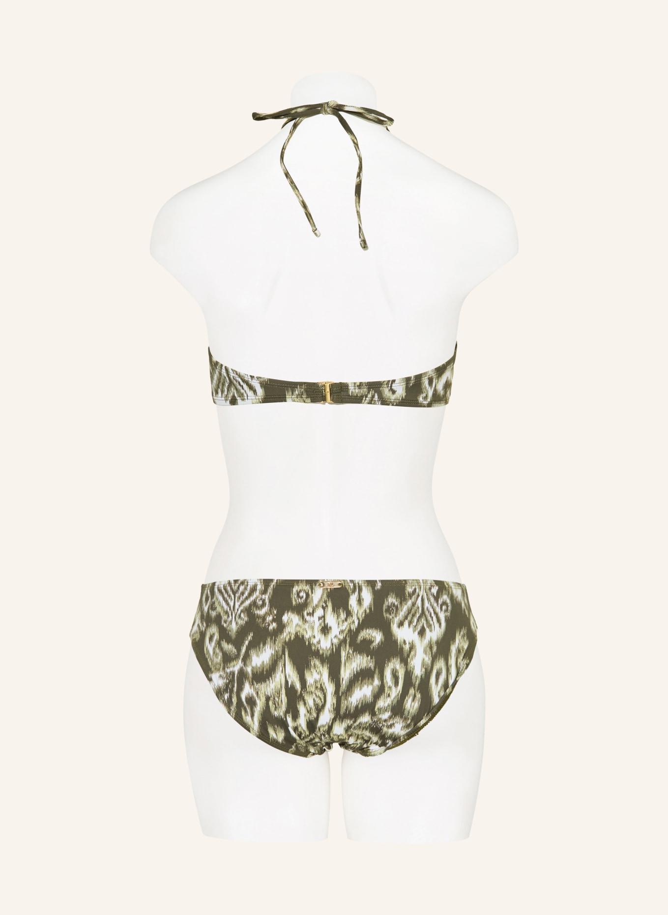 LAUREN RALPH LAUREN Basic Bikini Bottoms WARP FLORAL: KHAKI / OLIVE / WHITE
