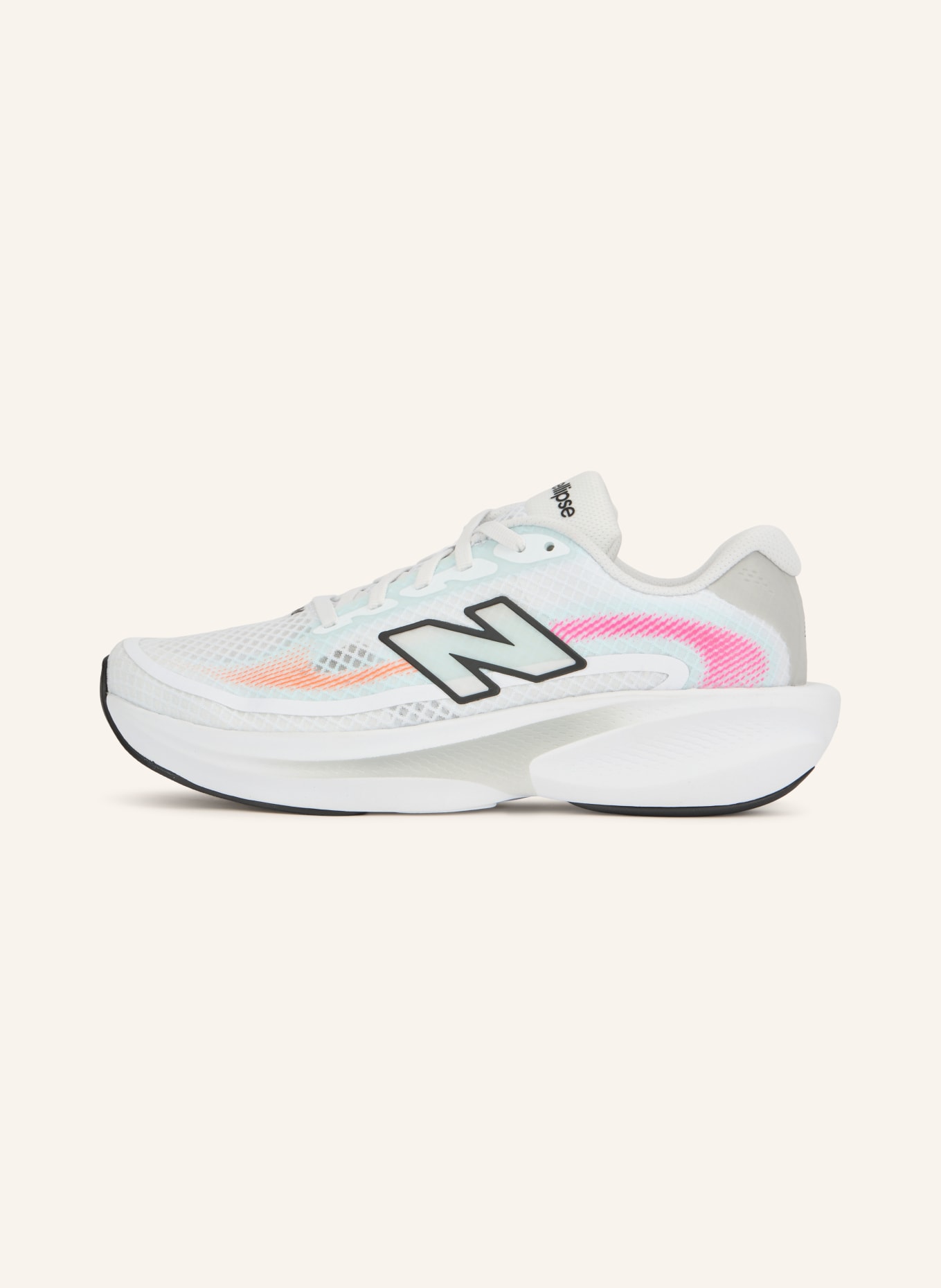 new balance ELLIPSE V1 Running Shoes: WHITE / PINK / ORANGE