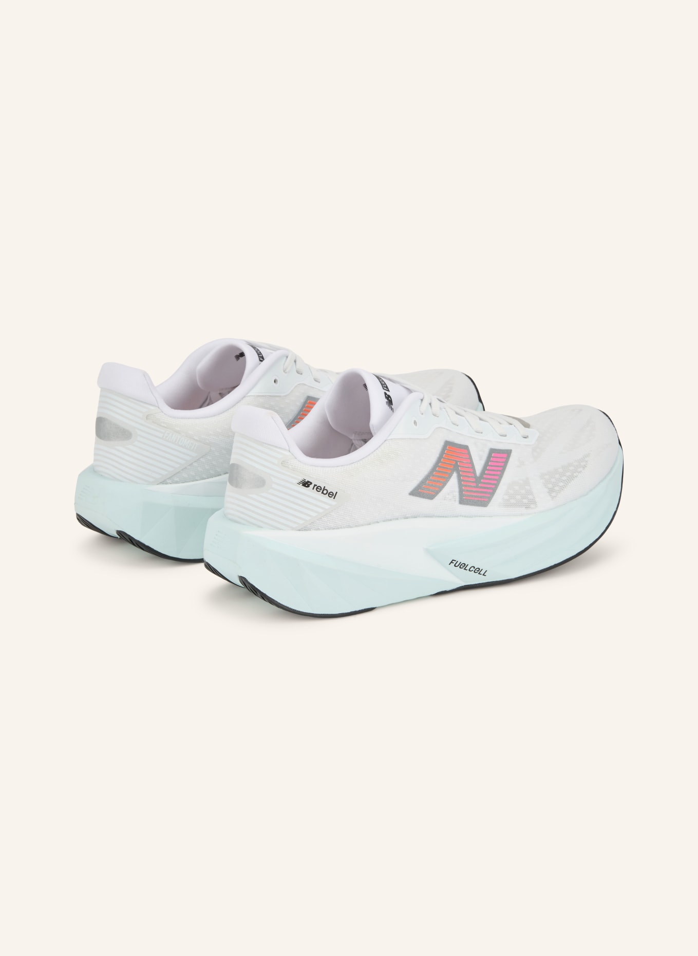 new balance FUELCELL REBEL V5 Running Shoes: WHITE / GRAY / RED