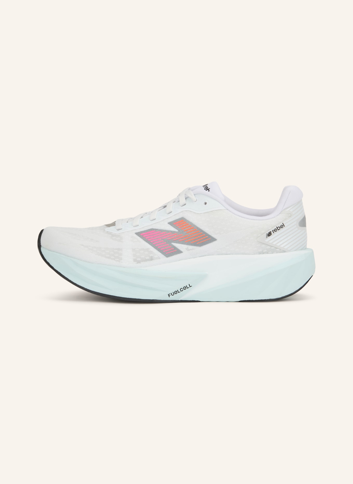 new balance FUELCELL REBEL V5 Running Shoes: WHITE / GRAY / RED