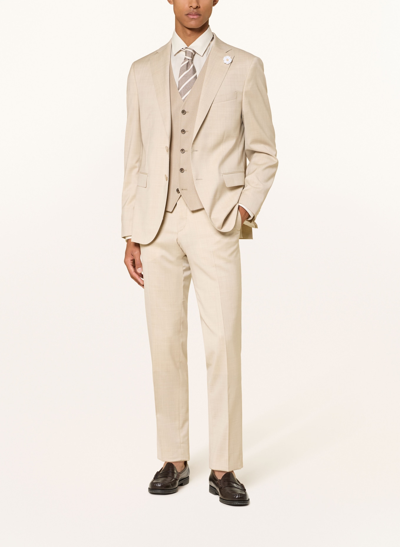 ROY ROBSON Anzugweste Extra Slim Fit: A250 LIGHT BROWN