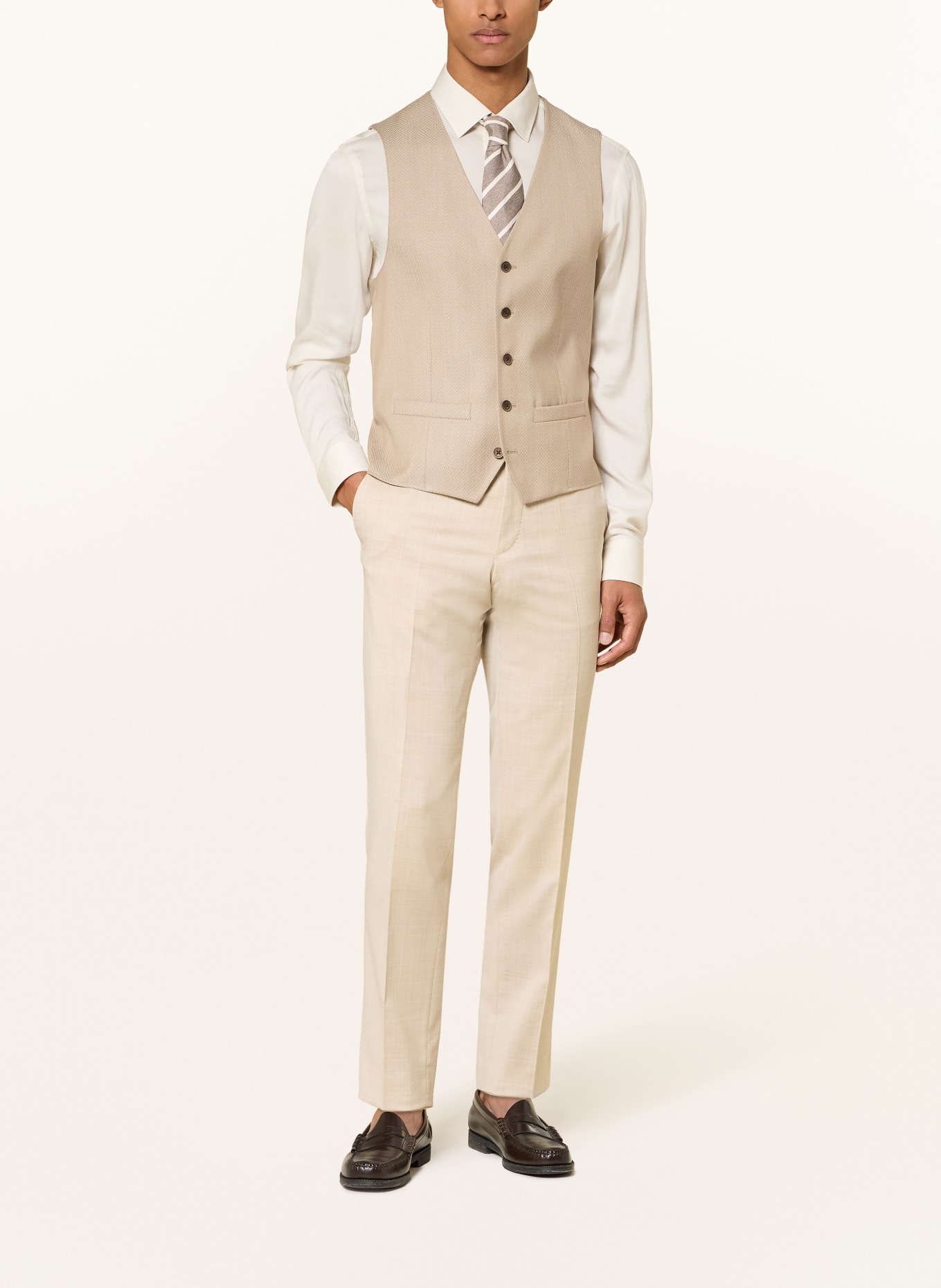 ROY ROBSON Anzugweste Extra Slim Fit: A250 LIGHT BROWN