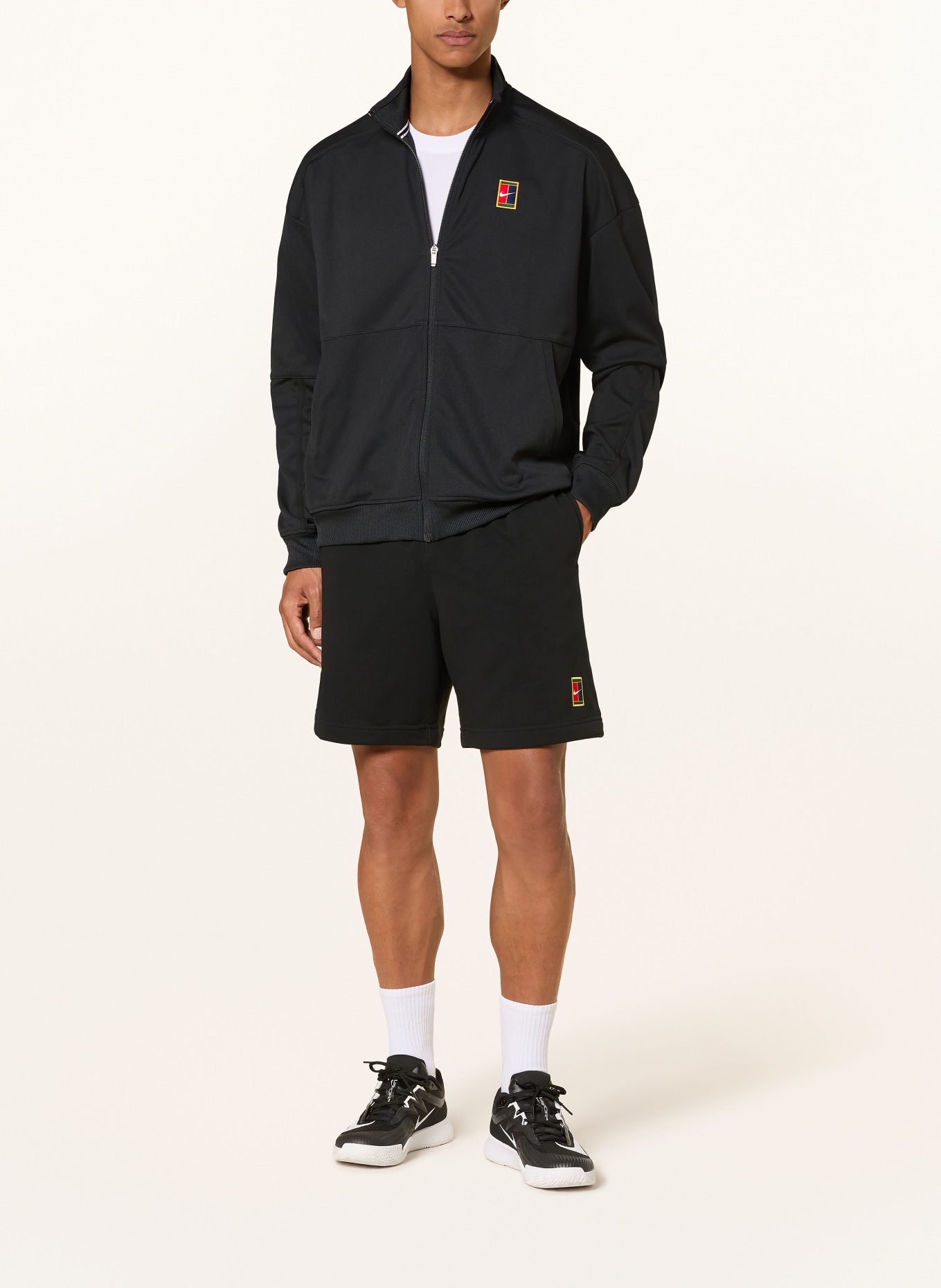 Nike Pantaloni scurți de tenis COURT HERITAGE: NEGRU