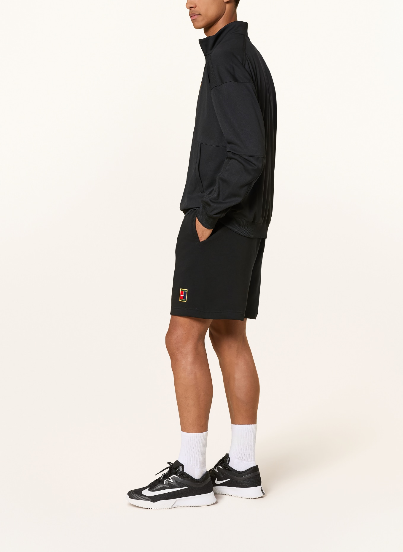 Nike Pantaloni scurți de tenis COURT HERITAGE: NEGRU