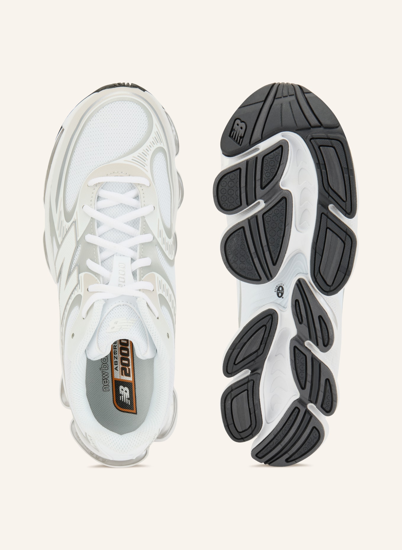 new balance Sneaker 2000: WEISS / HELLGRAU / DUNKELGRAU