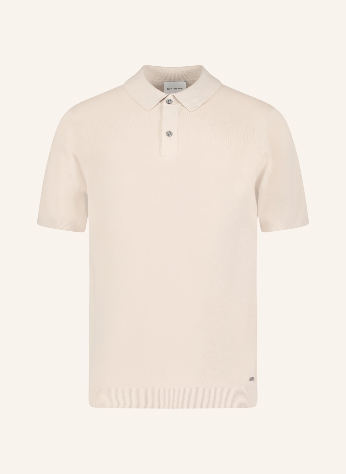 ROY ROBSON knitted polo shirt: BEIGE