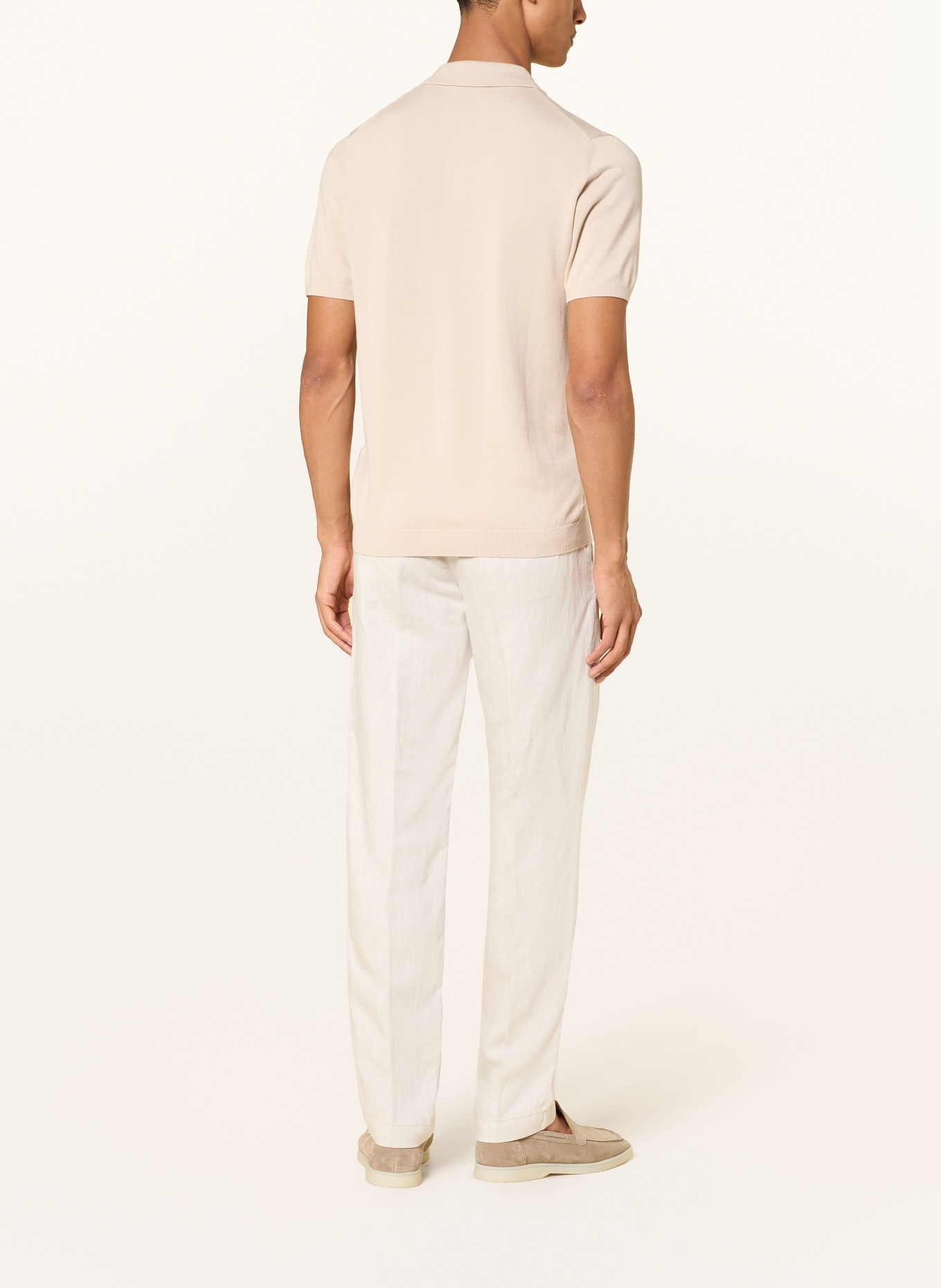 ROY ROBSON knitted polo shirt: BEIGE
