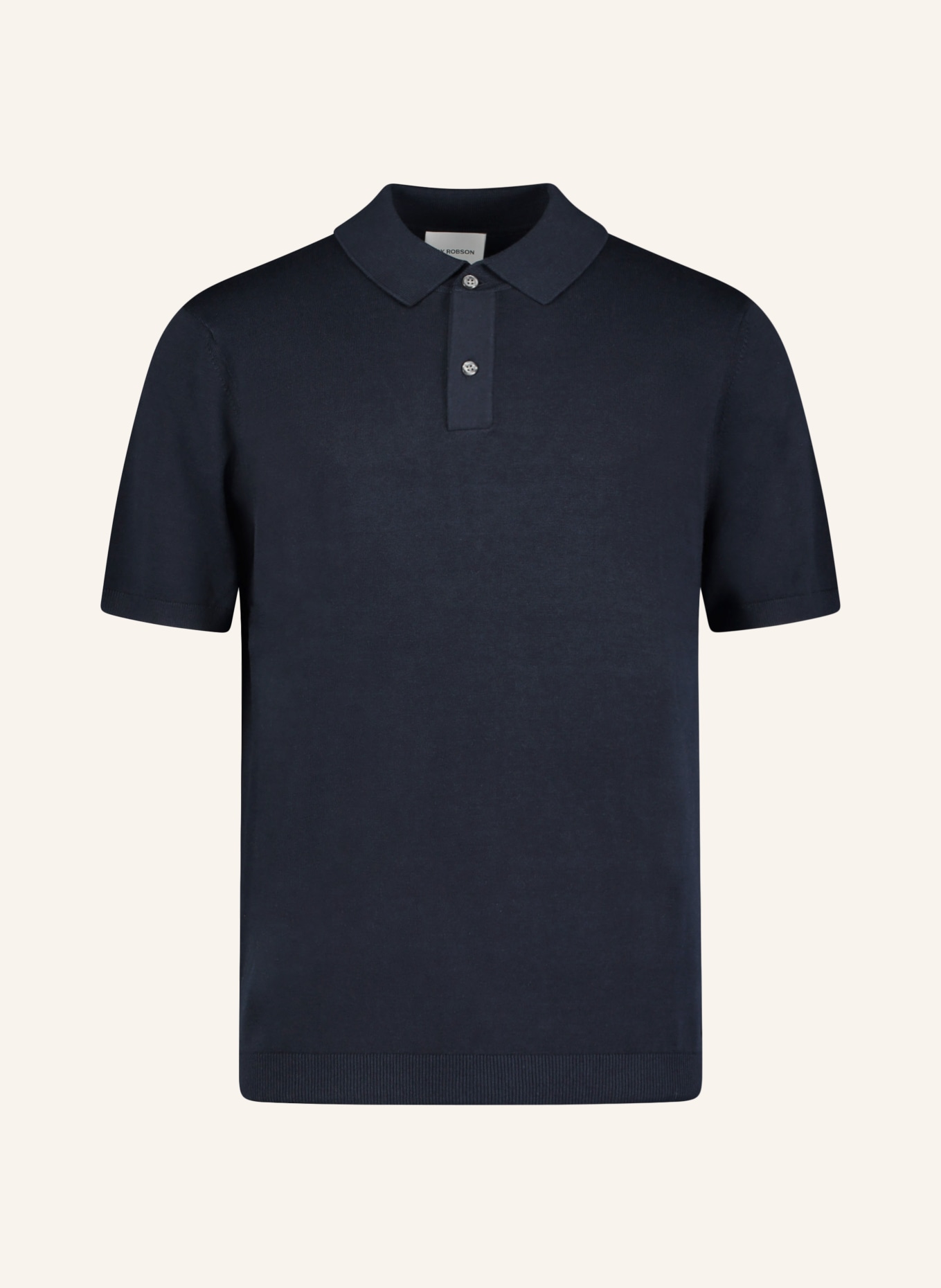 ROY ROBSON knitted polo shirt: DARK BLUE