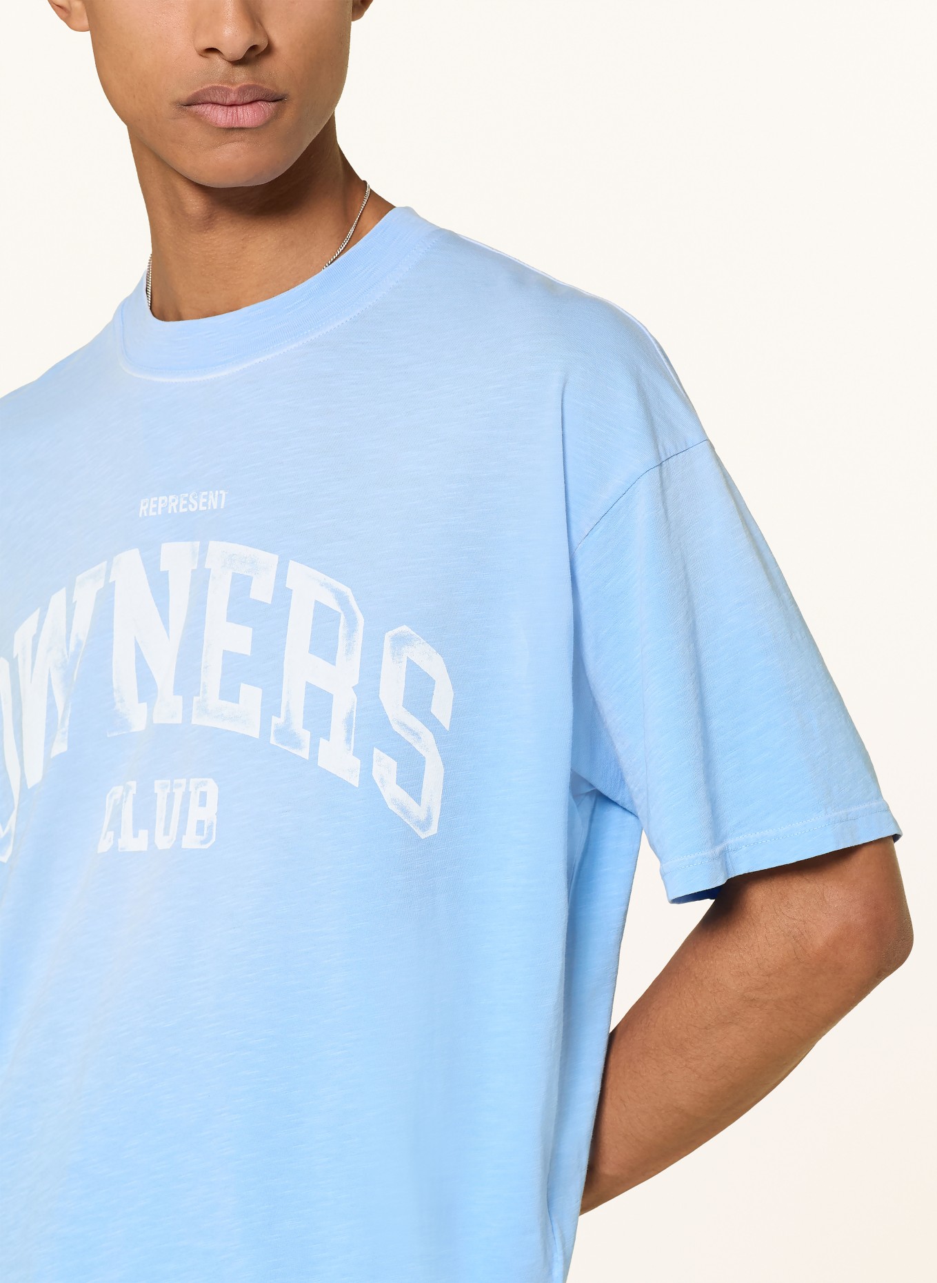 REPRESENT T-Shirt: HELLBLAU / WEISS