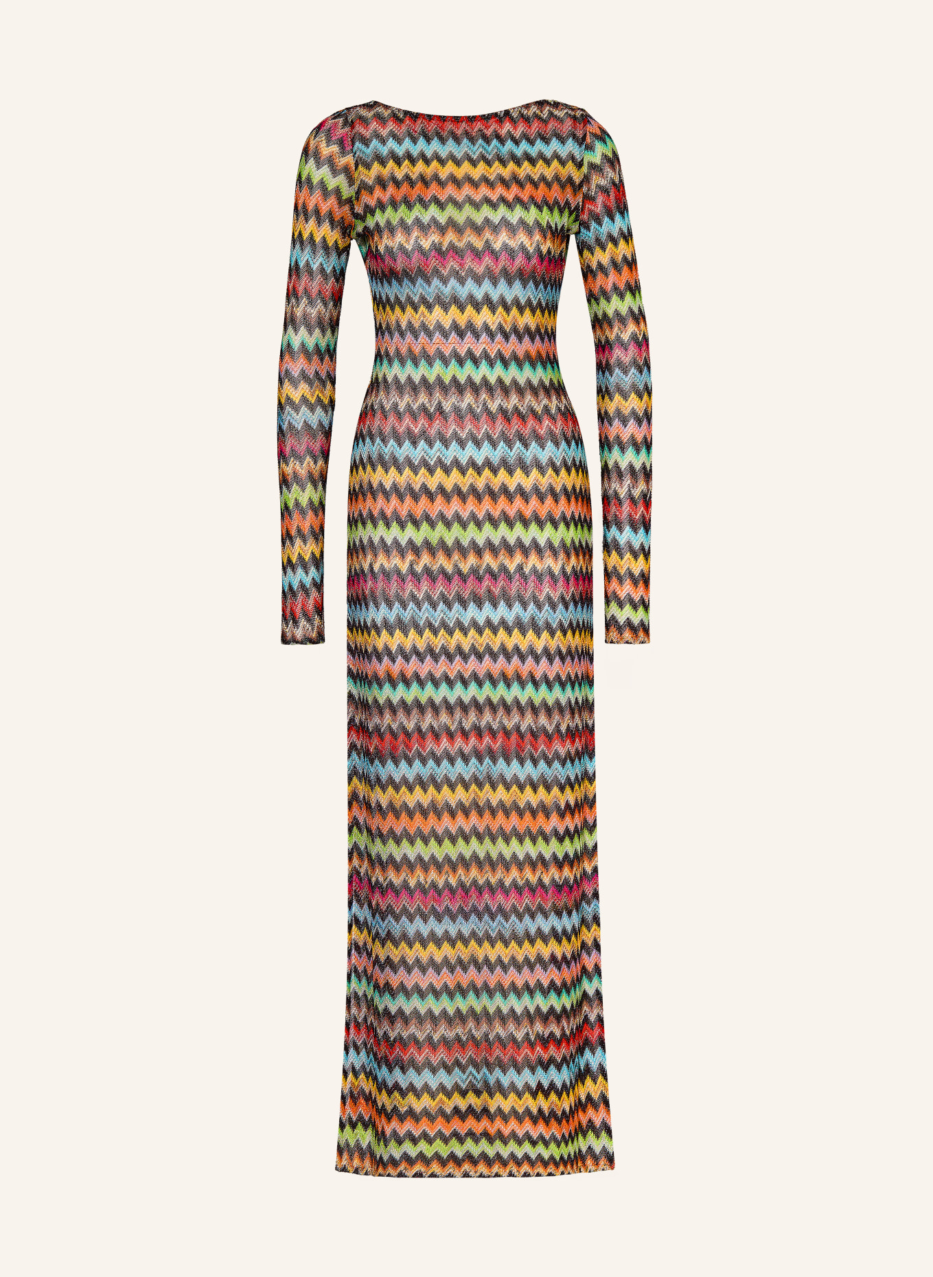 MISSONI Strandkleid mit Glitzergarn: SCHWARZ / ROT / HELLGRÜN
