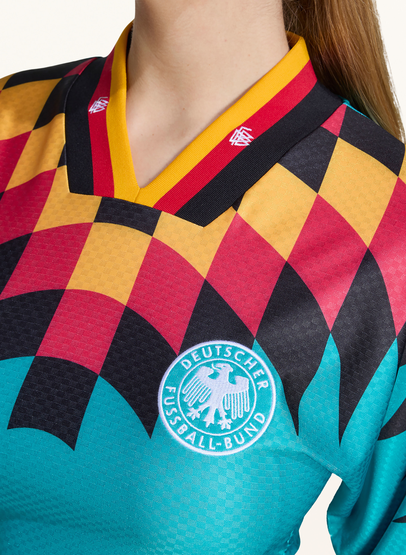 adidas Auswärtstrikot DEUTSCHLAND RECONSTRUCTED BRINGBACK: PETROL / GELB / SCHWARZ