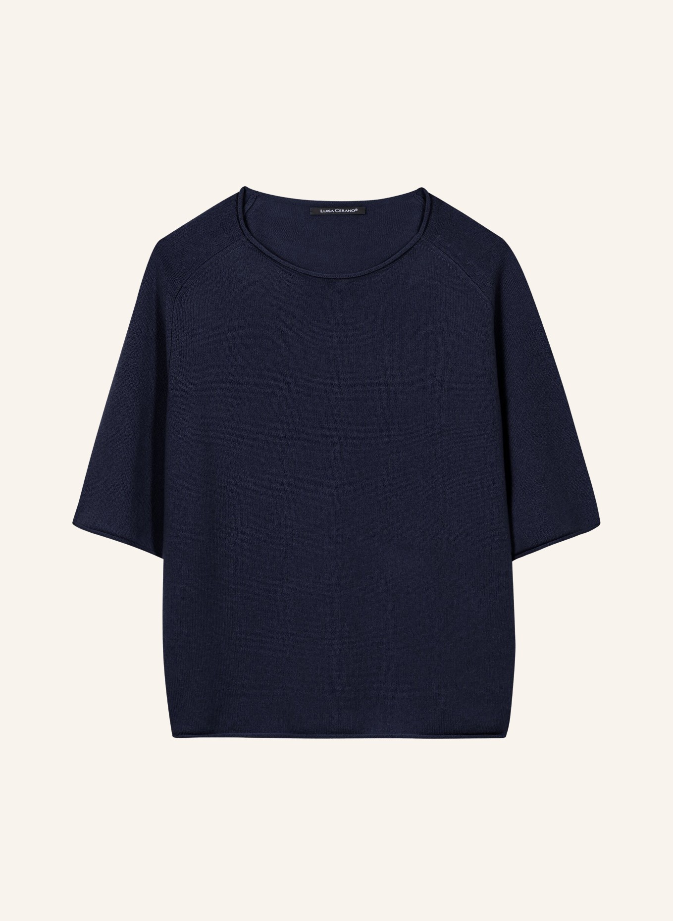 LUISA CERANO Tricou din tricot: ALBASTRU ÎNCHIS