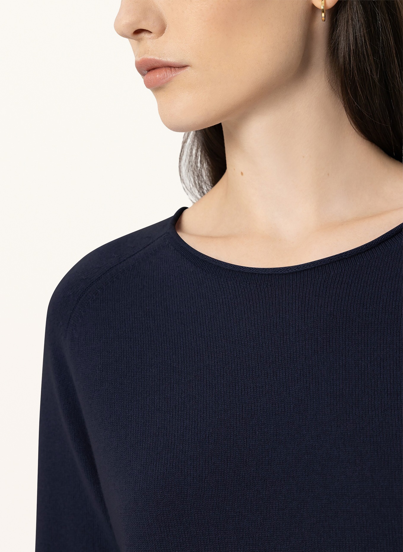 LUISA CERANO Tricou din tricot: ALBASTRU ÎNCHIS