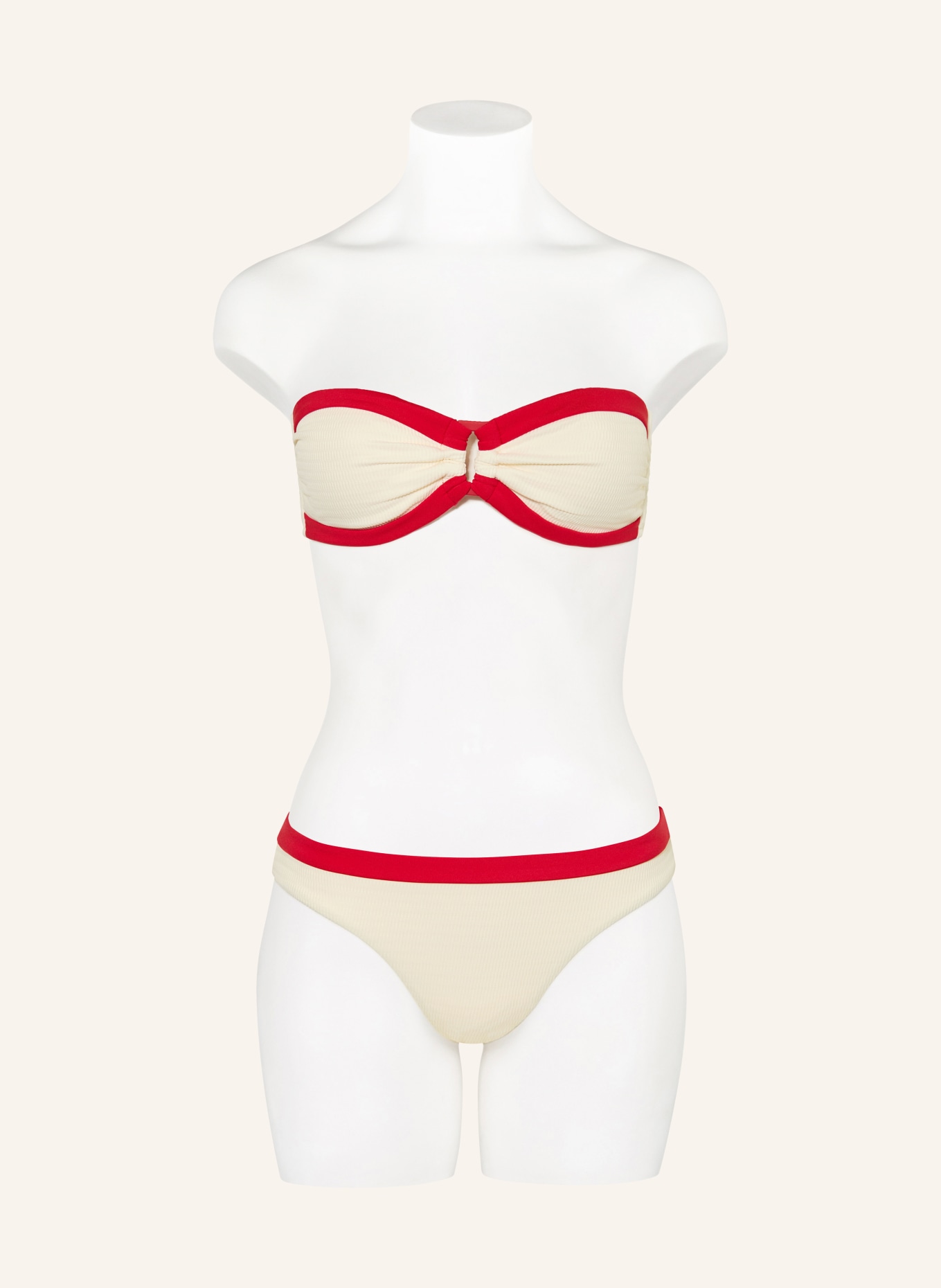 SEAFOLLY Bandeau-Bikini-Top BANDWAVE: ECRU / ROT