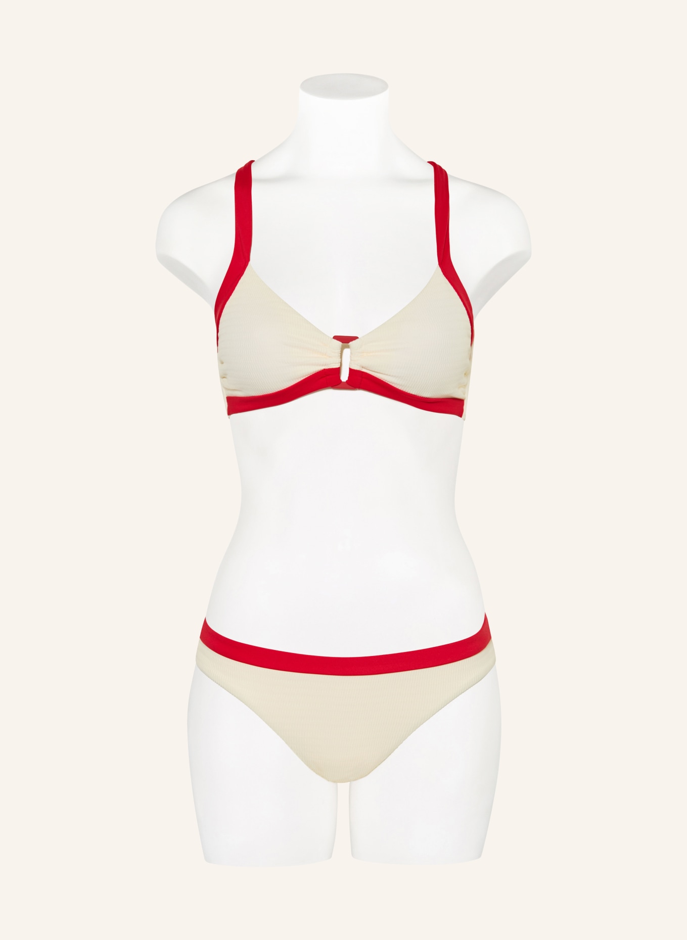 SEAFOLLY Bustier-Bikini-Top BANDWAVE: ECRU / ROT