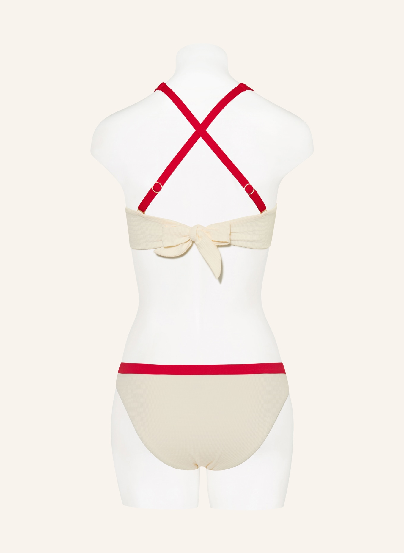 SEAFOLLY Bustier-Bikini-Top BANDWAVE: ECRU / ROT