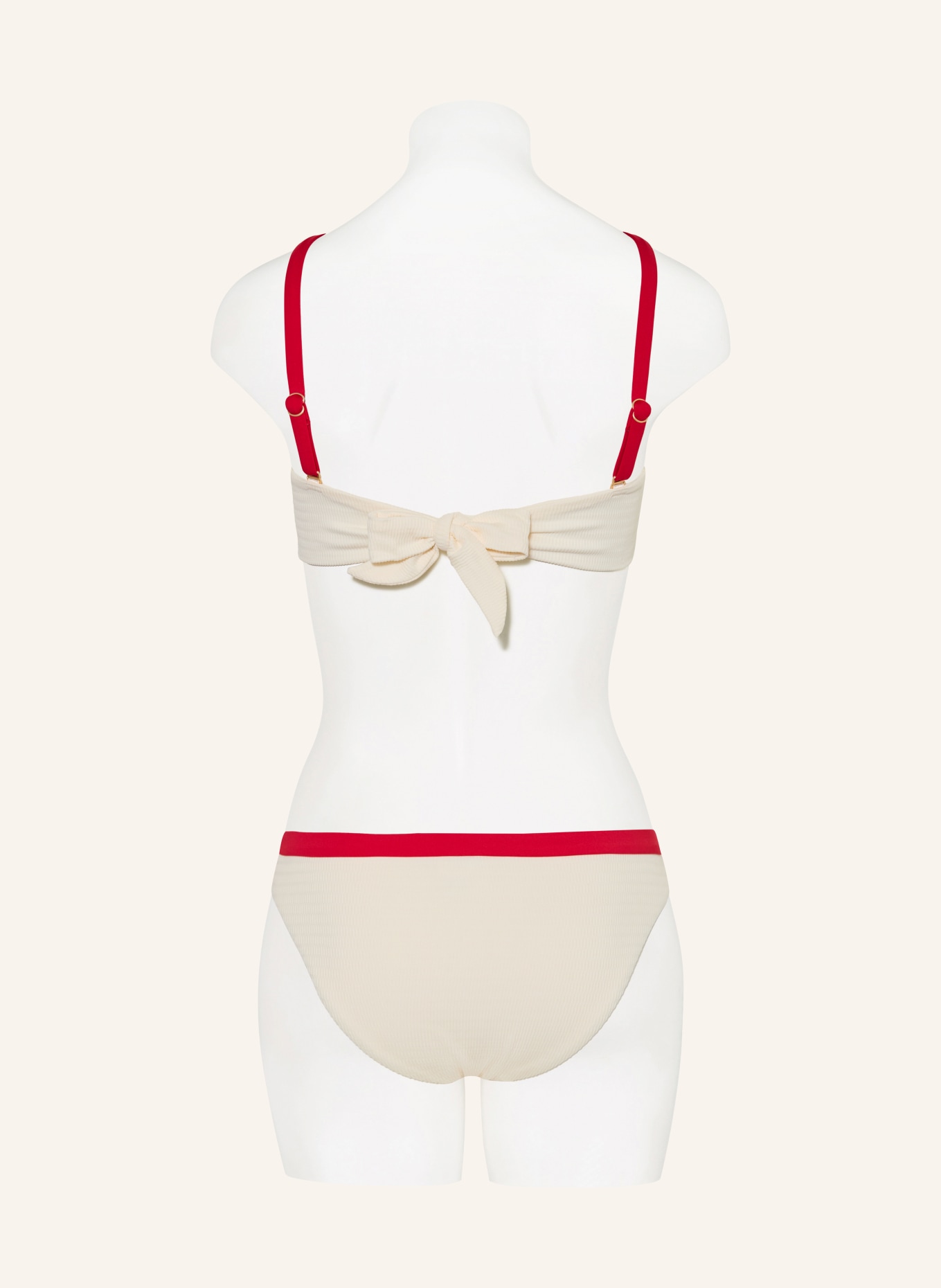SEAFOLLY Bustier-Bikini-Top BANDWAVE: ECRU / ROT
