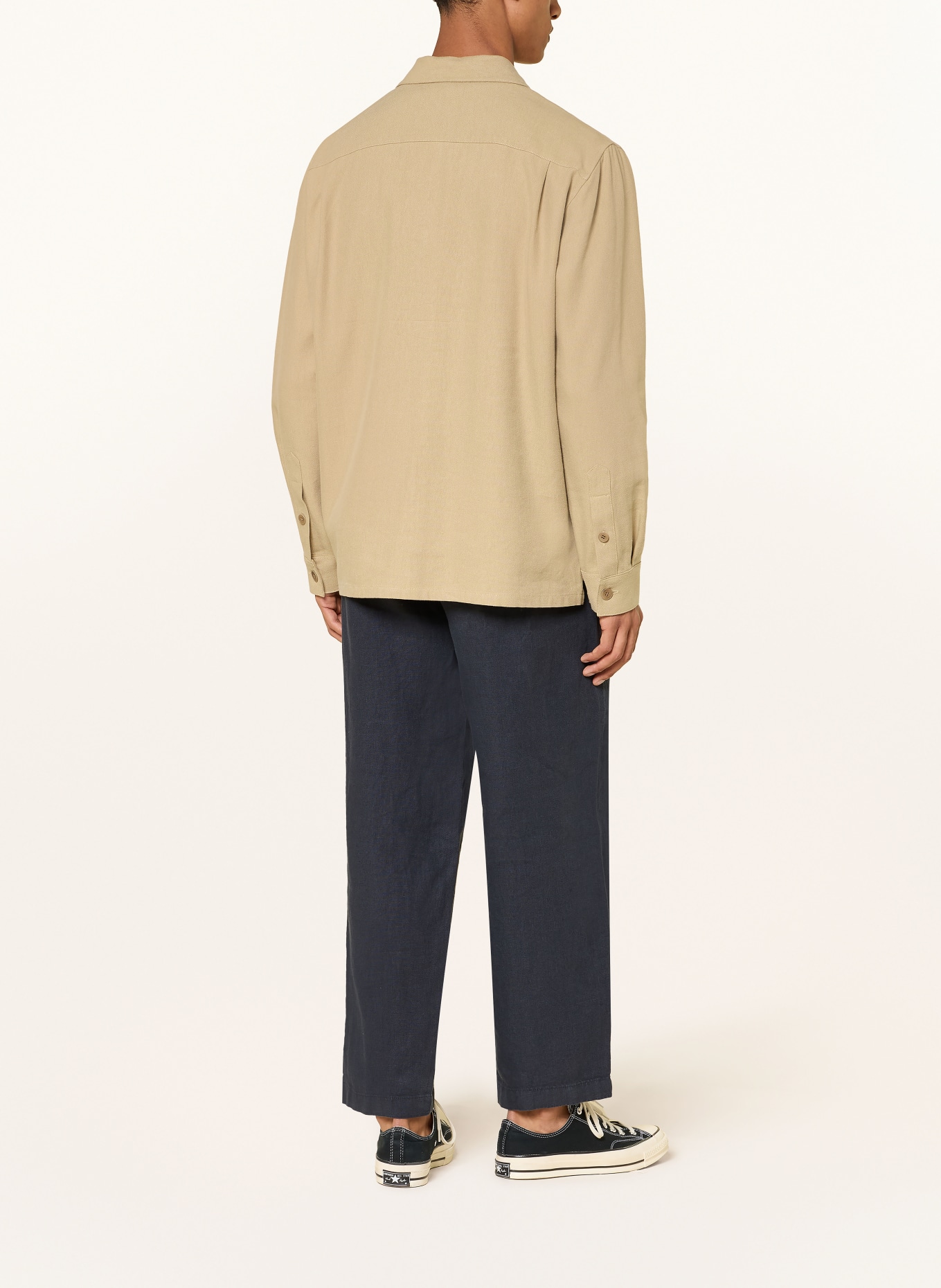 CLOSED Leinenhose BLOMBERG Relaxed Fit: DUNKELBLAU