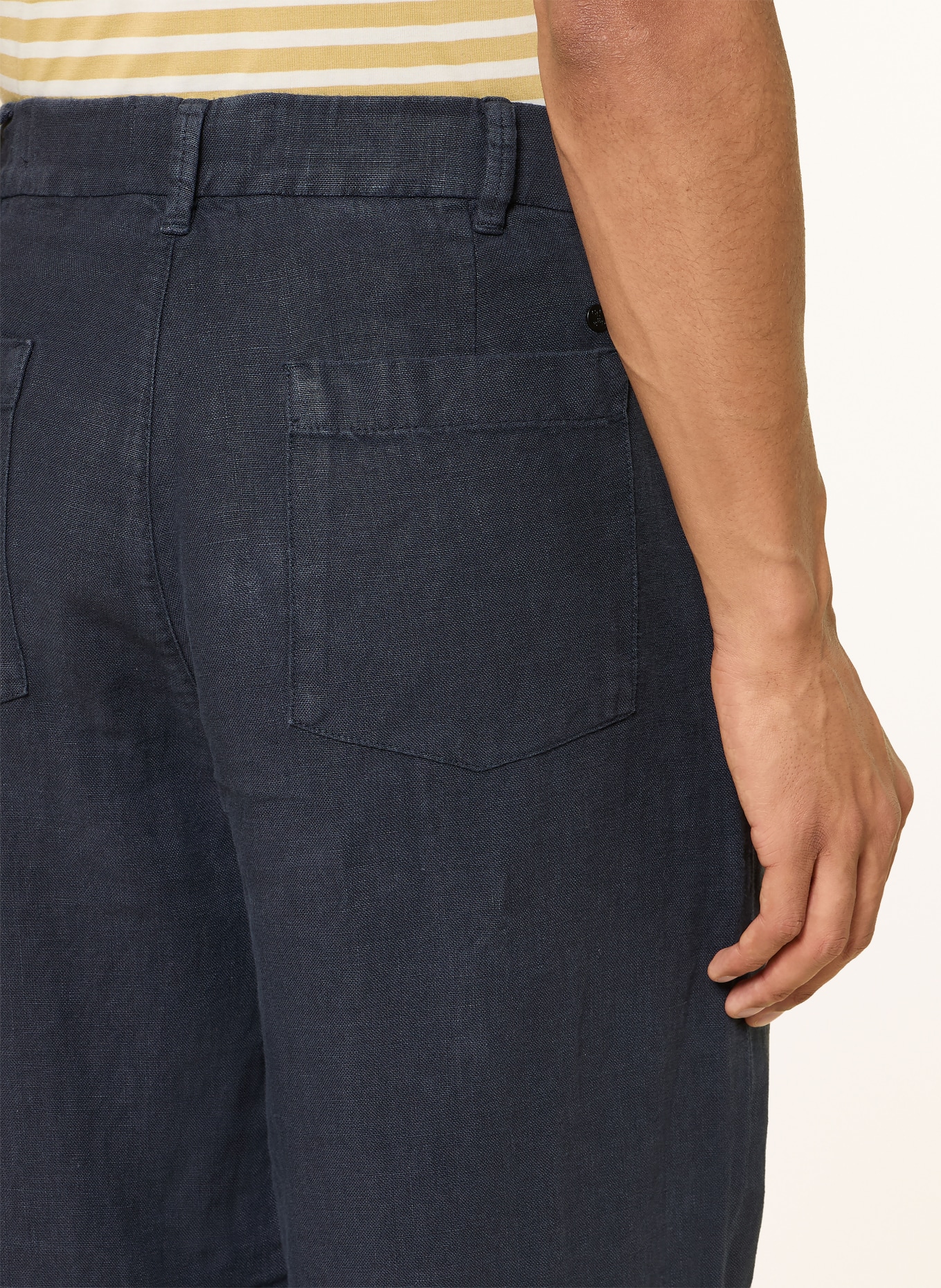 CLOSED Leinenhose BLOMBERG Relaxed Fit: DUNKELBLAU