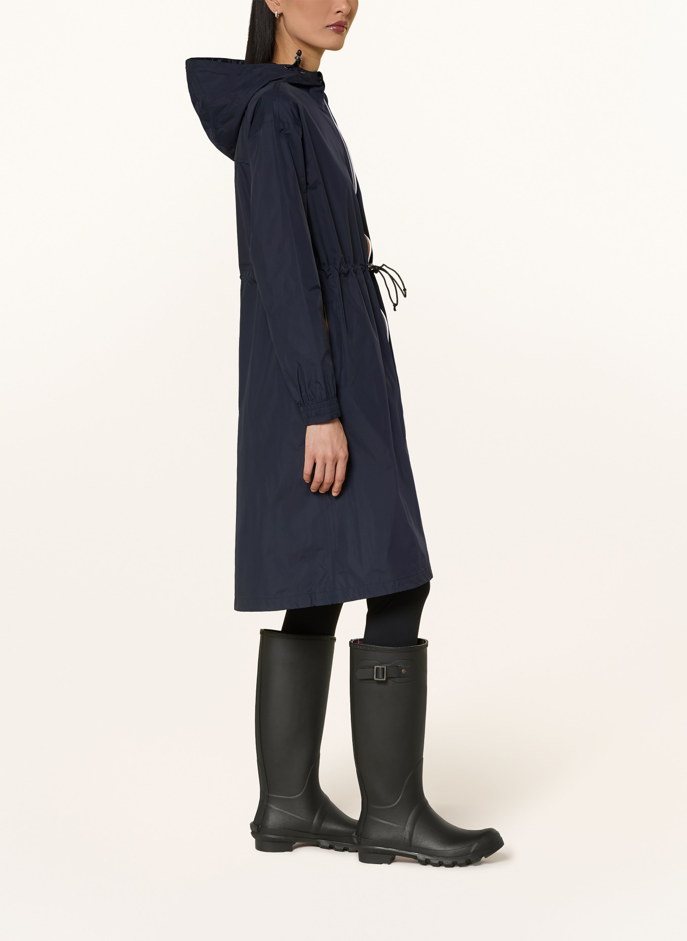 K-WAY Raincoat LE VRAI 4.0 DELIA: DARK BLUE / DARK ORANGE / YELLOW