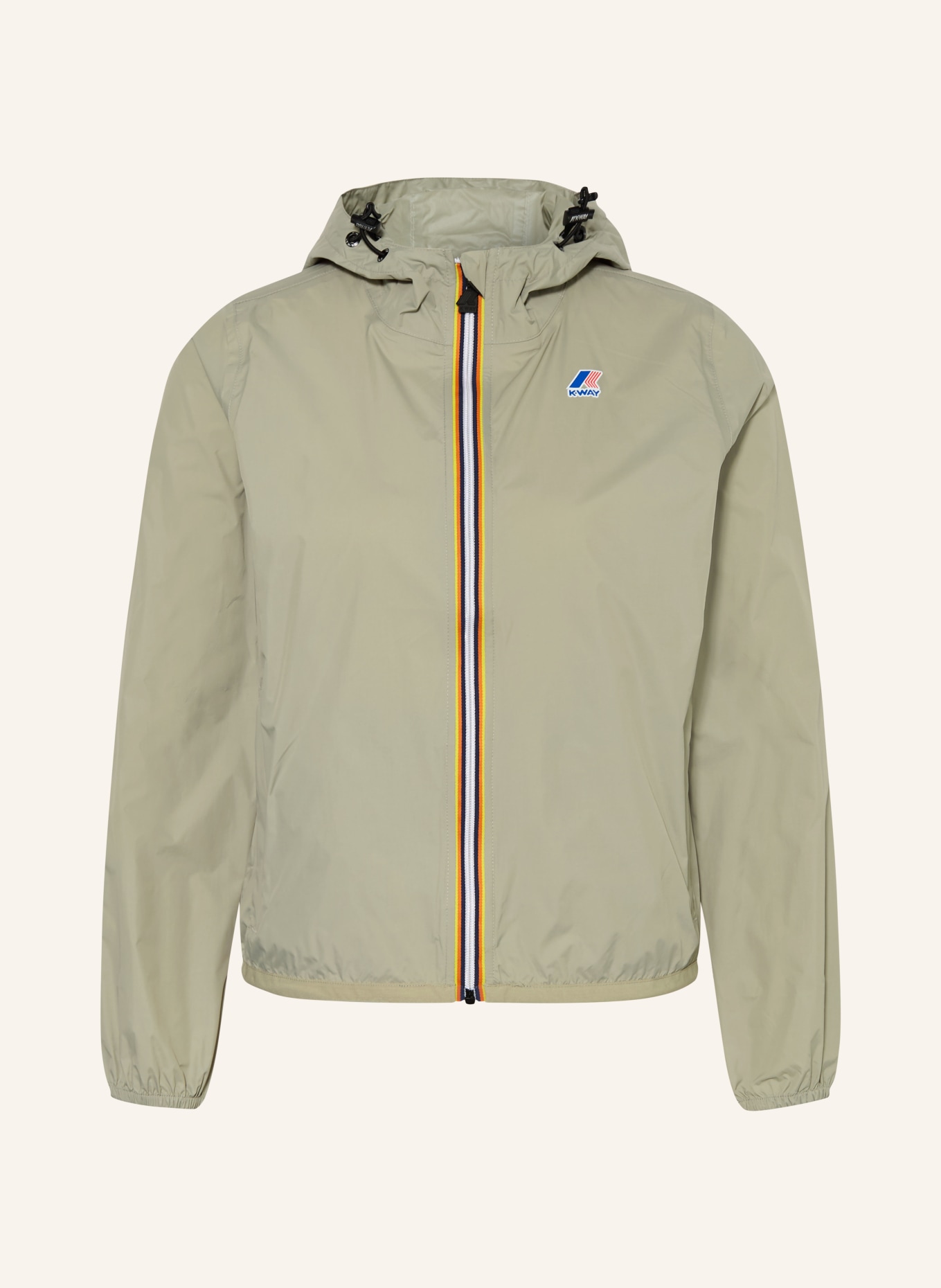 K-WAY Regenjacke LE VRAI 4.0 CLAUDETTE: OLIV / DUNKELORANGE / GELB