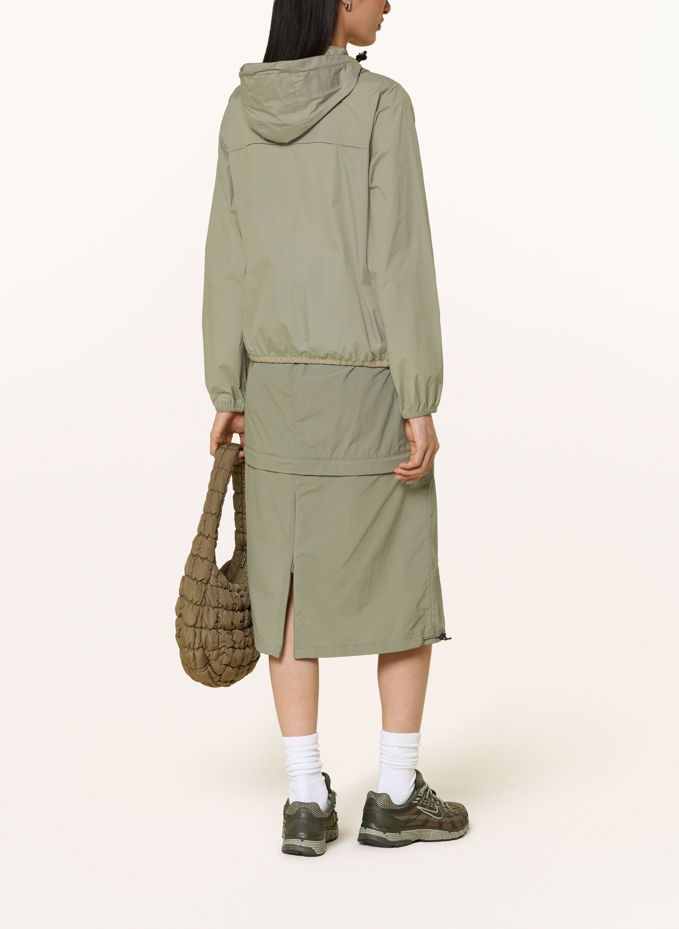 K-WAY Regenjacke LE VRAI 4.0 CLAUDETTE: OLIV / DUNKELORANGE / GELB