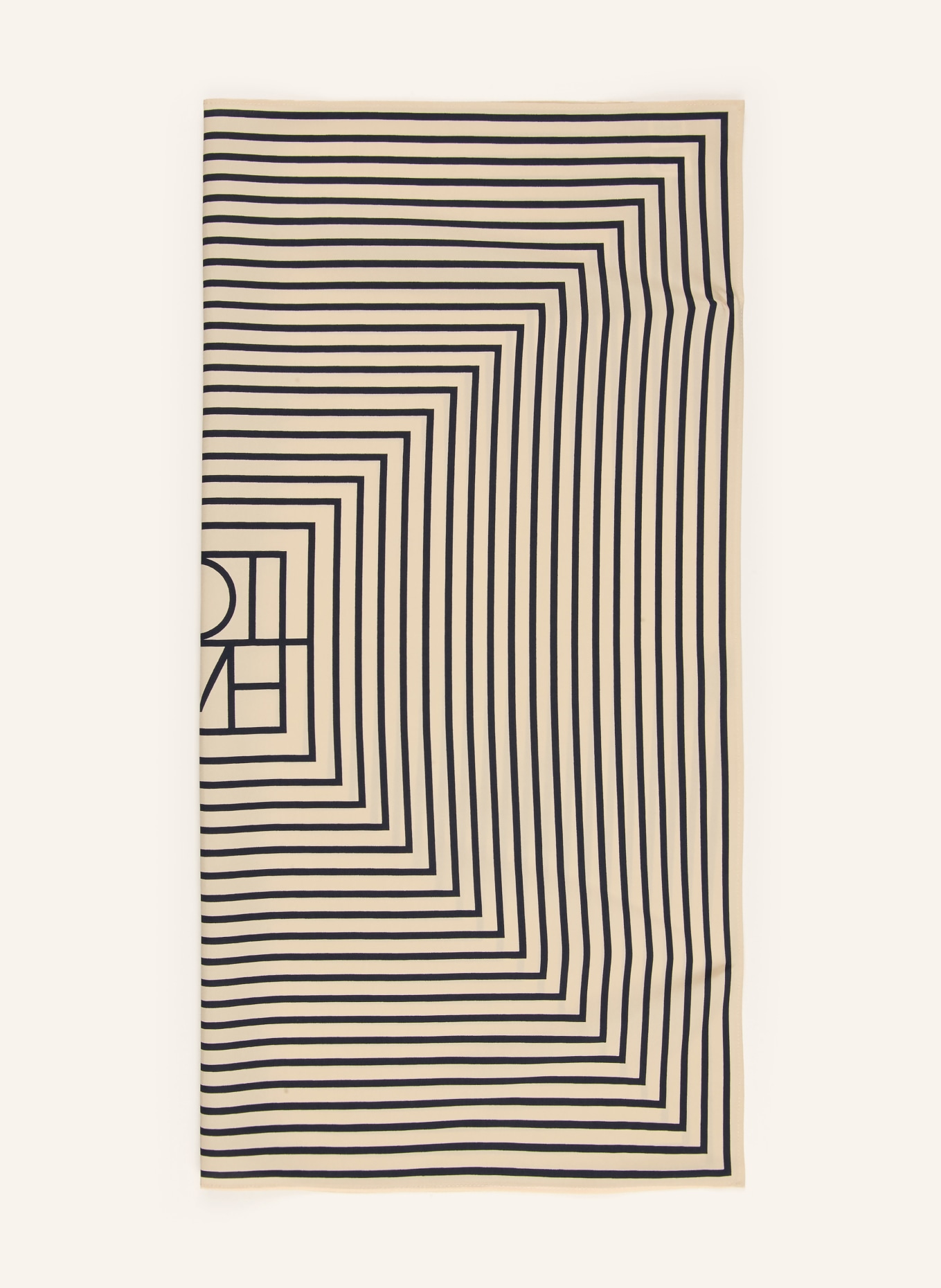 TOTEME Seidentuch: BEIGE / SCHWARZ