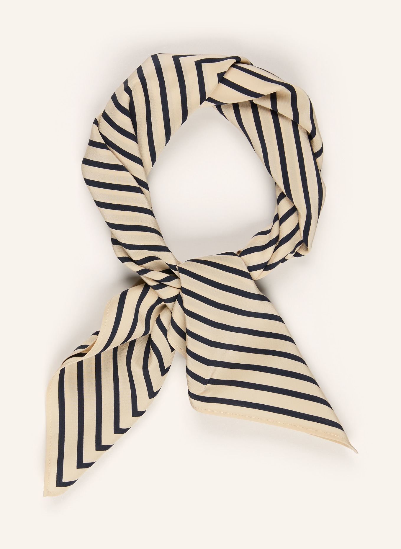 TOTEME Seidentuch: BEIGE / SCHWARZ