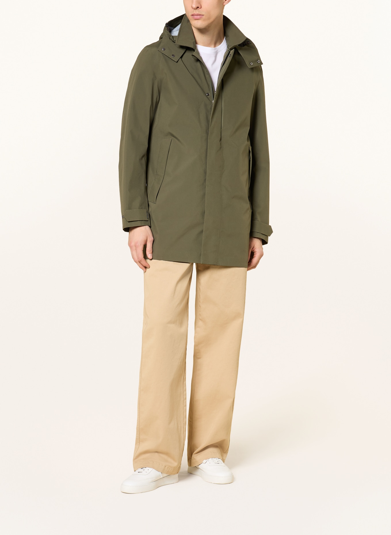 SAVE THE DUCK BATTERSEA parka with detachable hood: KHAKI