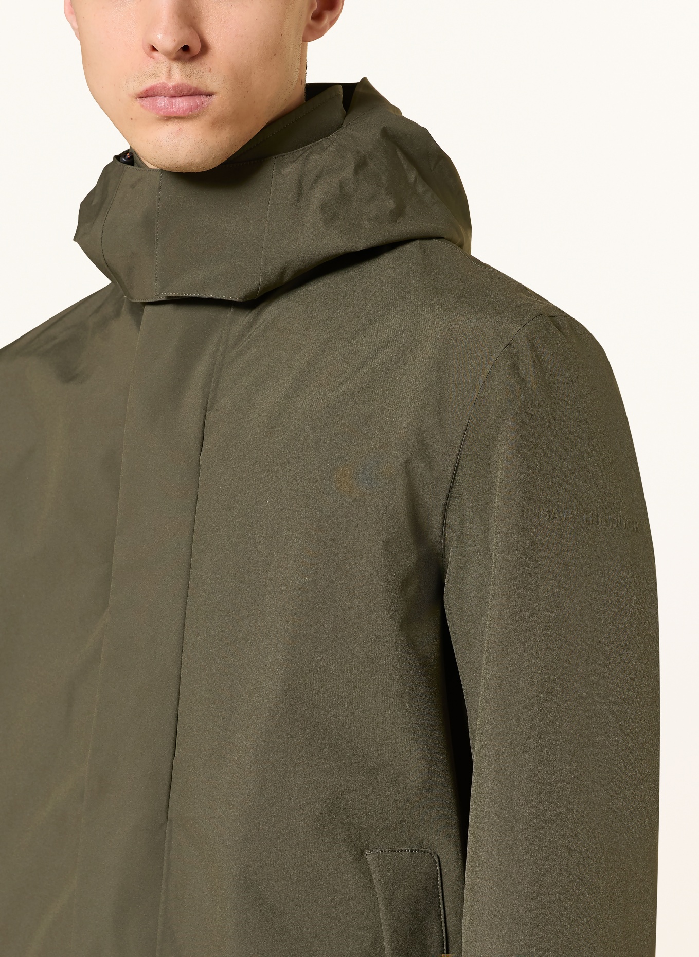 SAVE THE DUCK BATTERSEA parka with detachable hood: KHAKI