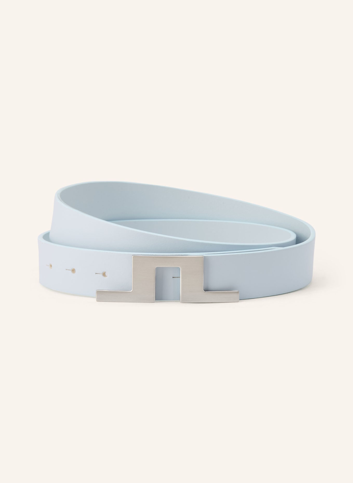 J.LINDEBERG leather belt: LIGHT BLUE