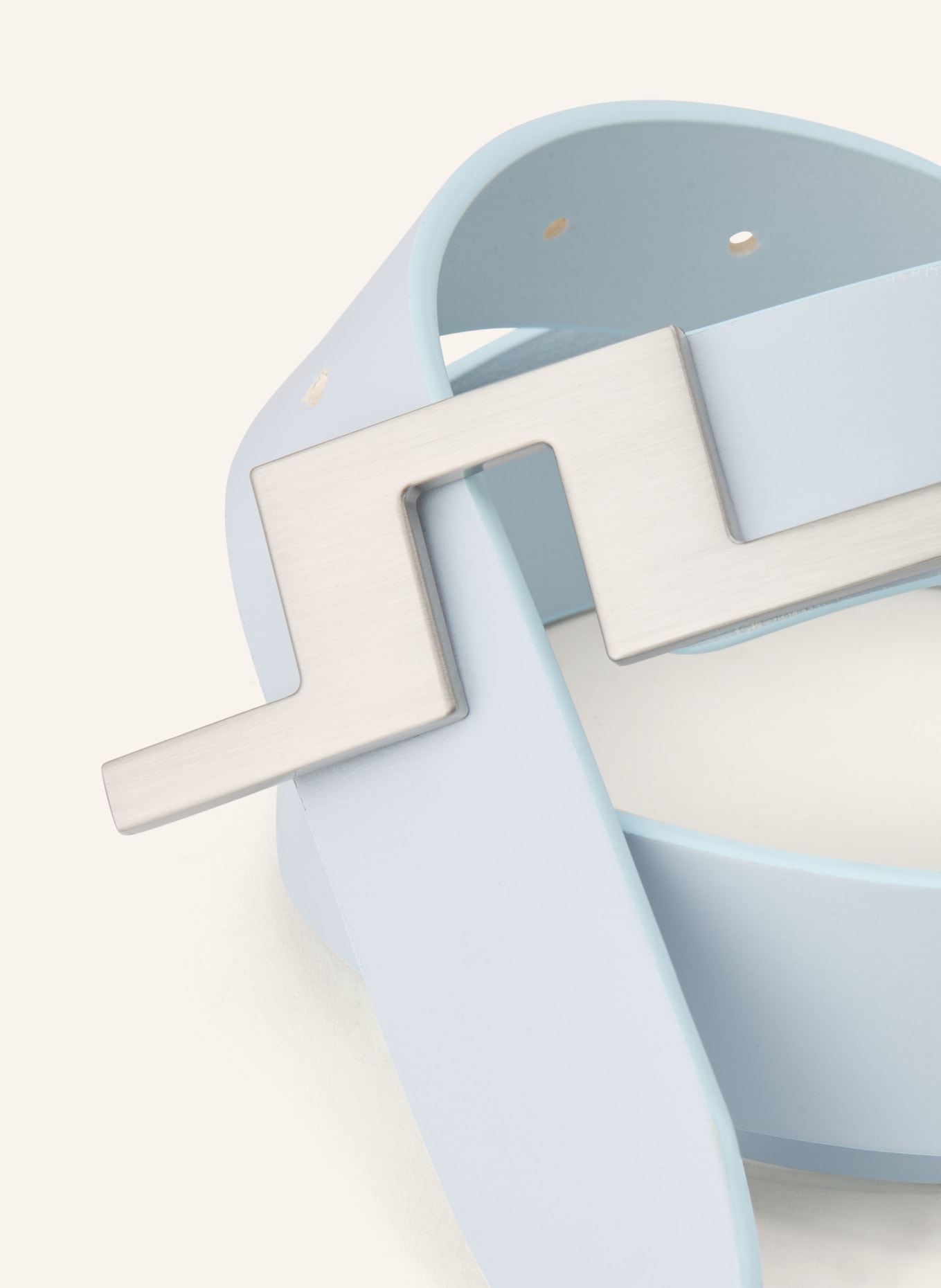J.LINDEBERG leather belt: LIGHT BLUE