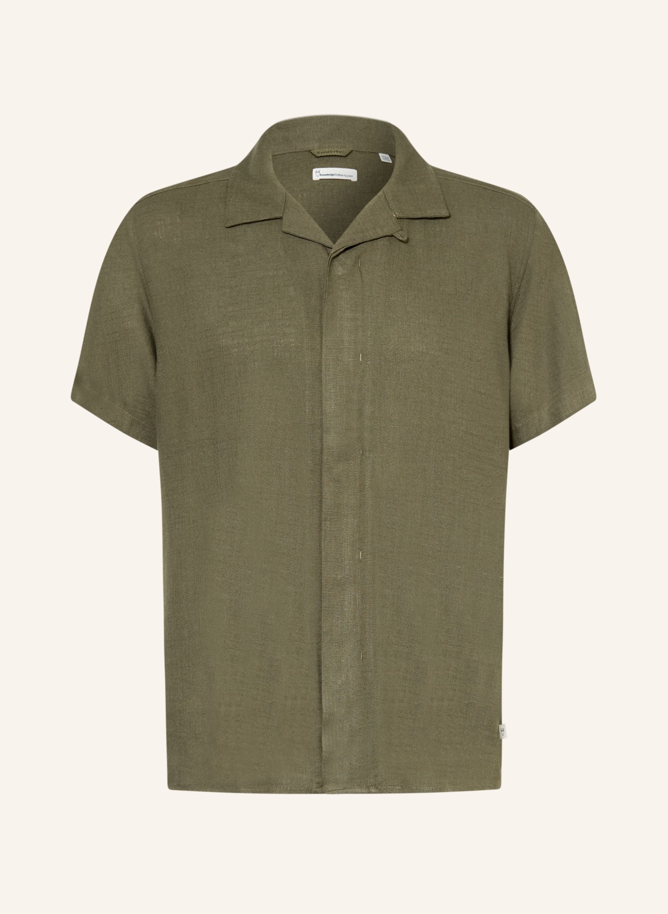 KnowledgeCotton Apparel Outdoor-skjorte MOSS Relaxed Fit: OLIVEN