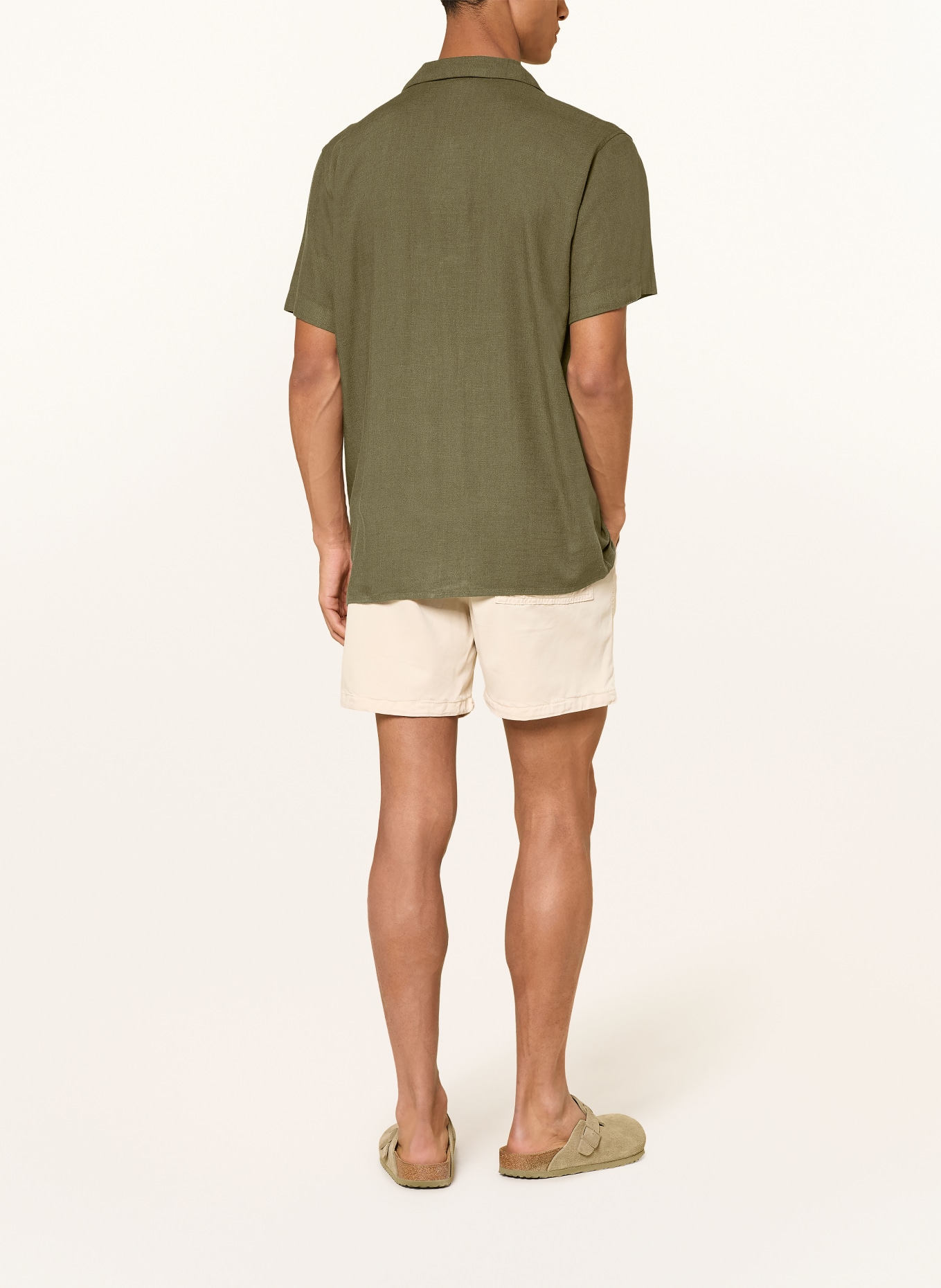 KnowledgeCotton Apparel Outdoor-skjorte MOSS Relaxed Fit: OLIVEN