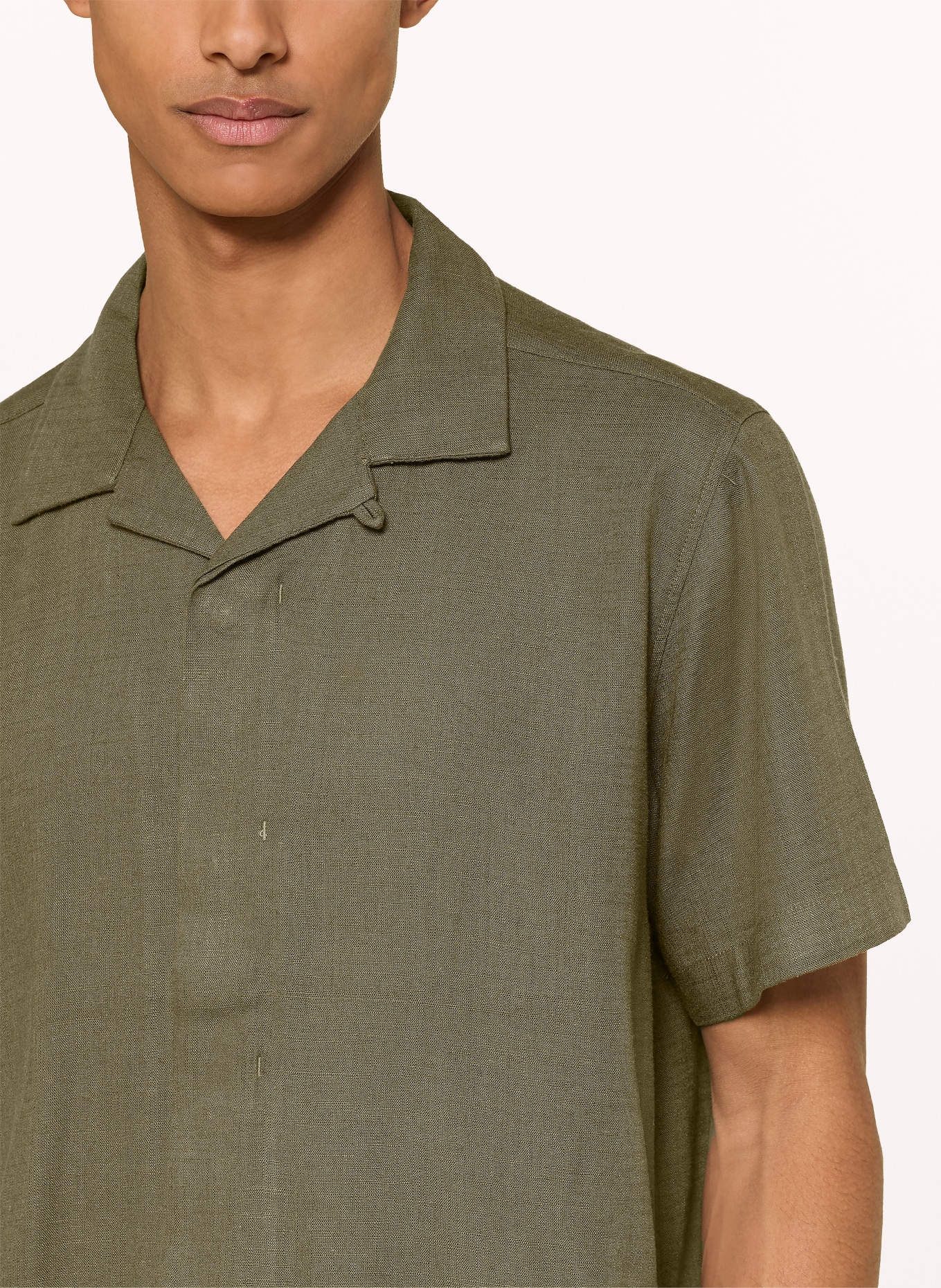 KnowledgeCotton Apparel Outdoor-skjorte MOSS Relaxed Fit: OLIVEN