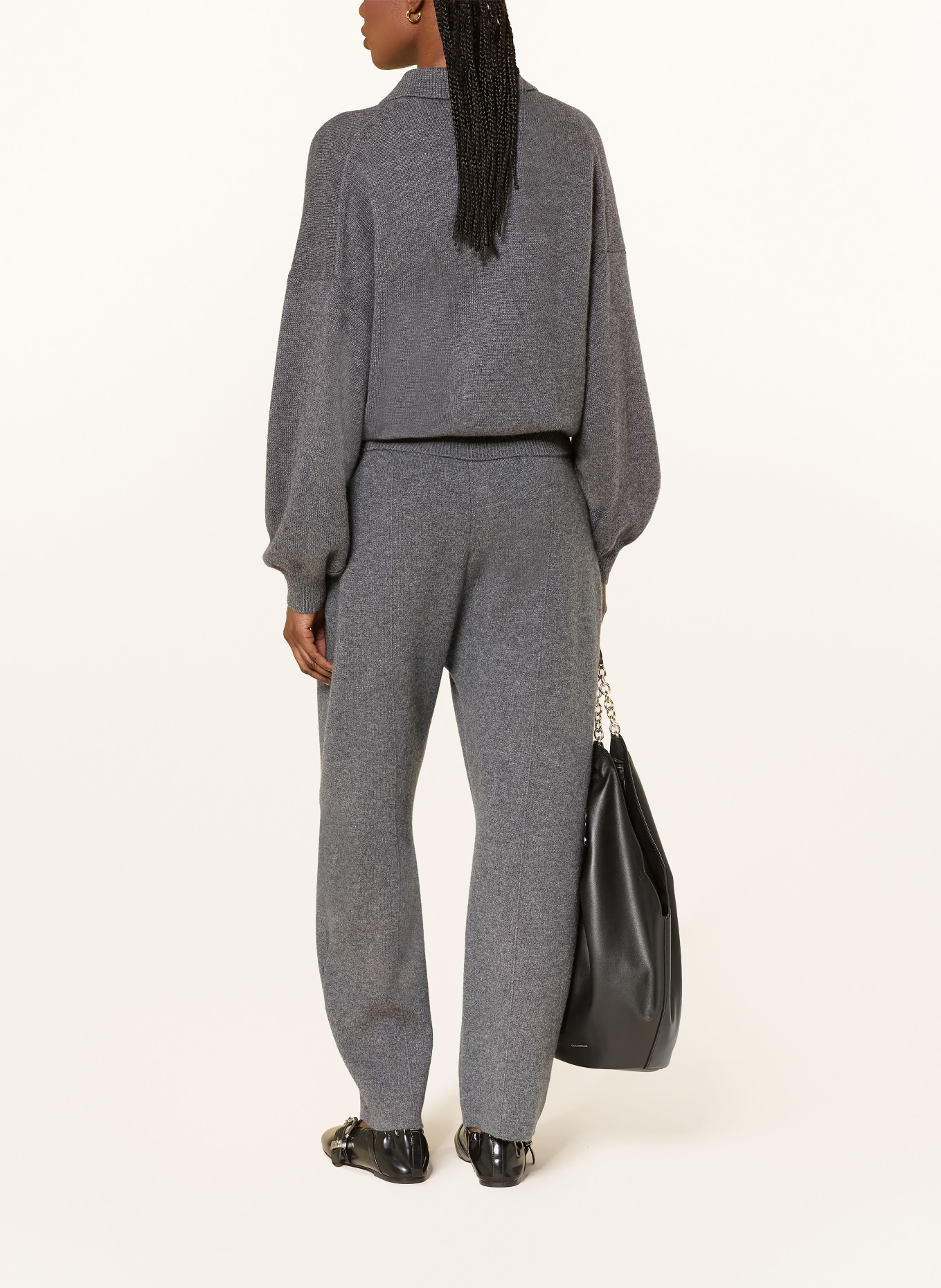 LISA YANG Cashmere-Pullover: DUNKELGRAU