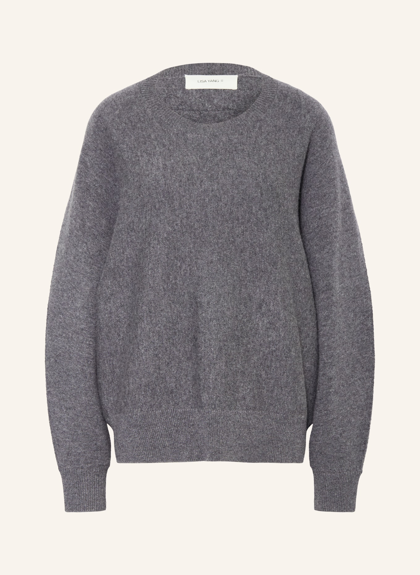 LISA YANG Cashmere-Pullover: DUNKELGRAU