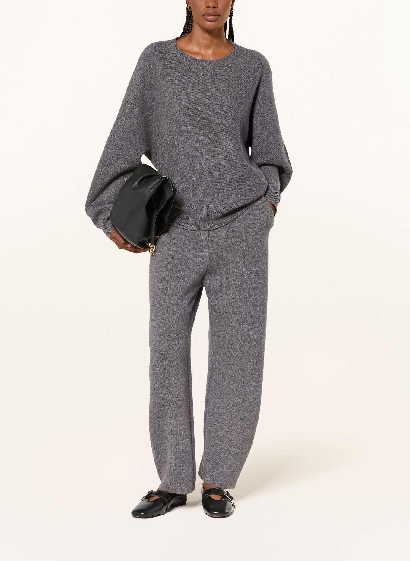 LISA YANG Cashmere-Pullover: DUNKELGRAU