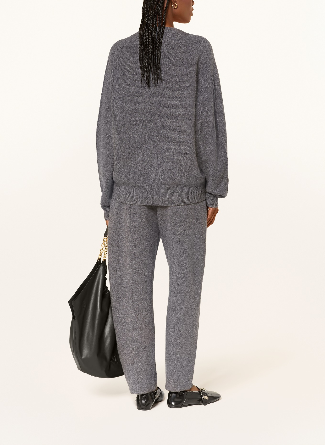 LISA YANG Cashmere-Pullover: DUNKELGRAU