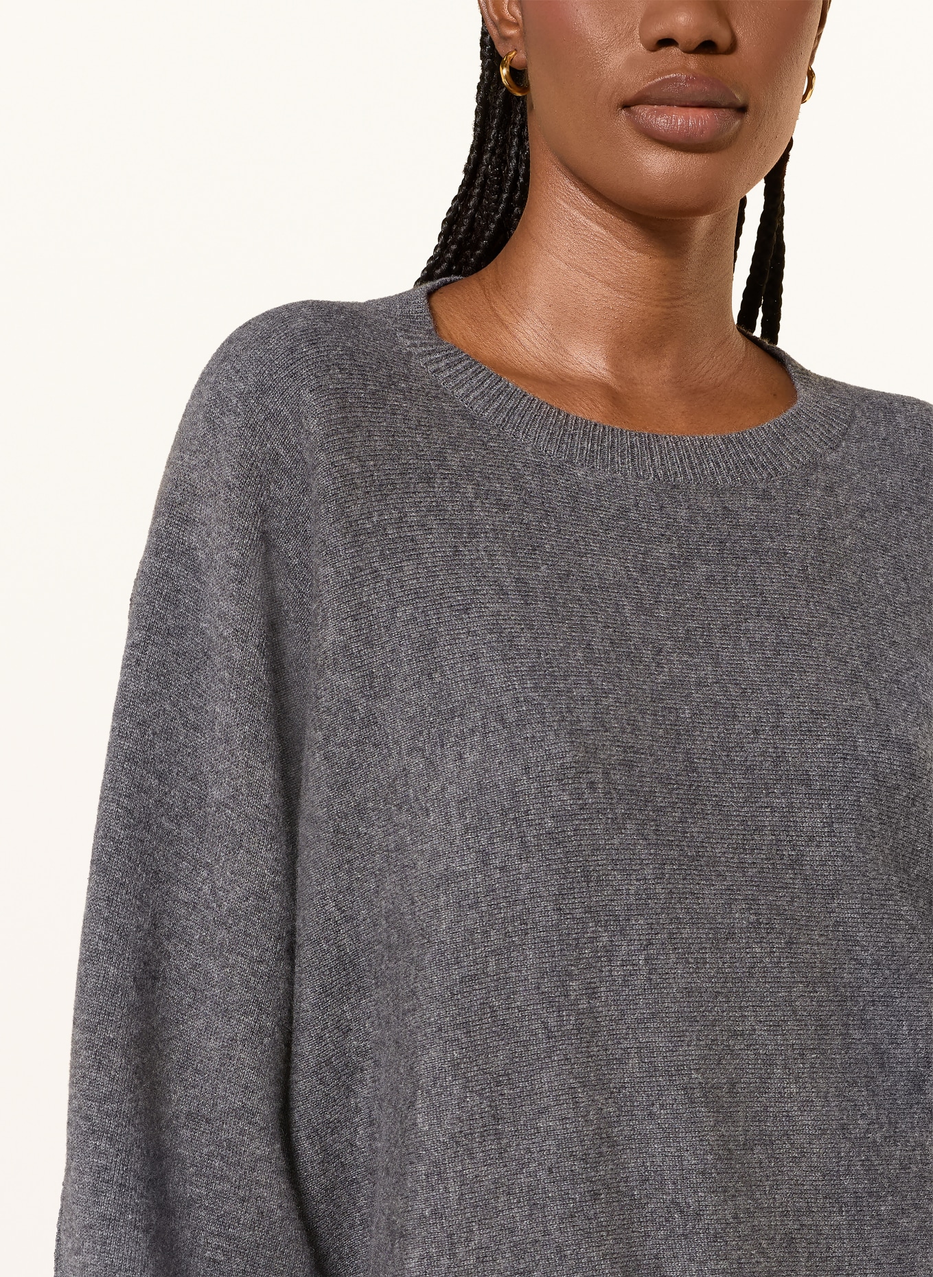 LISA YANG Cashmere-Pullover: DUNKELGRAU