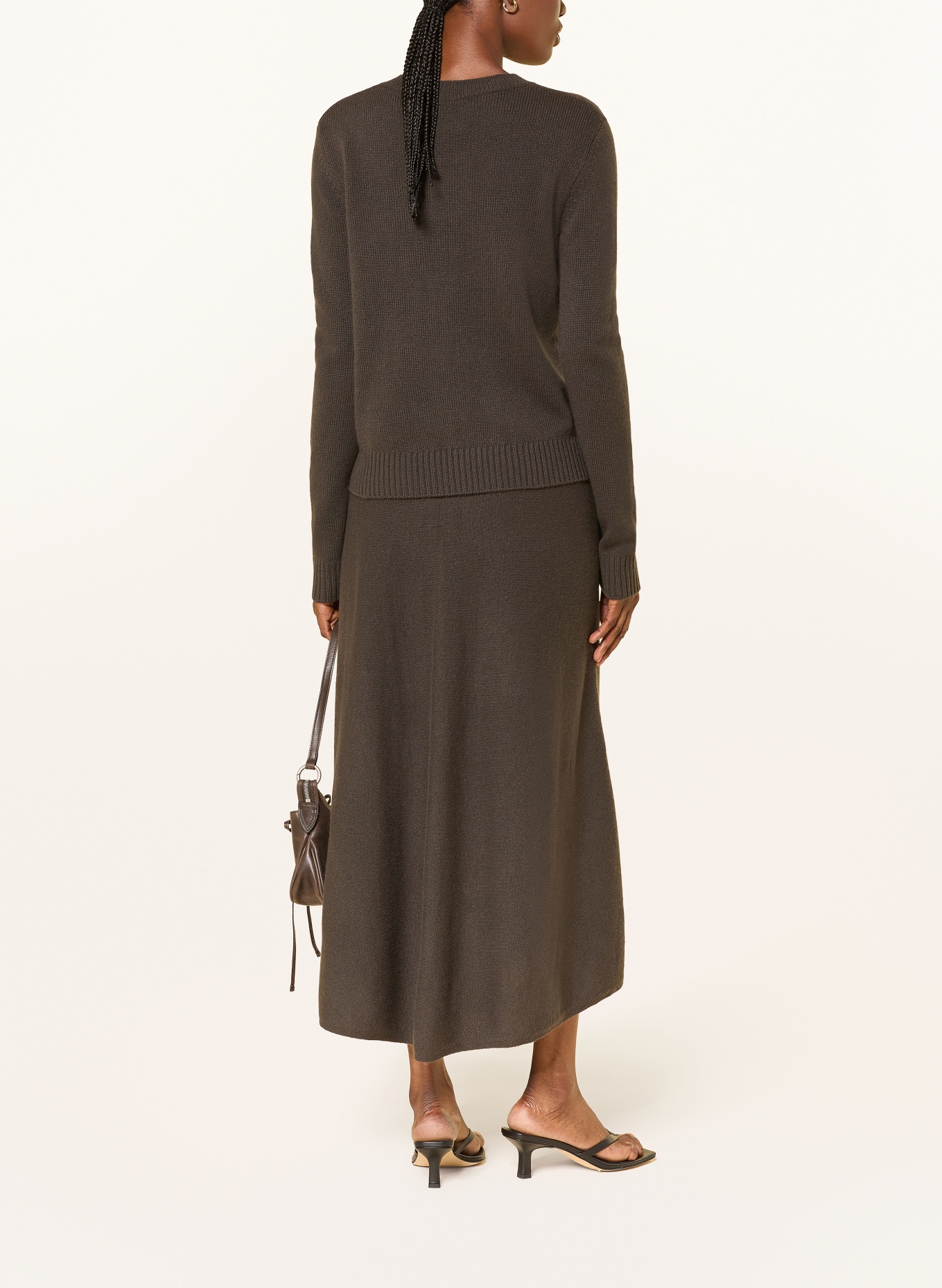LISA YANG Knit skirt TORIE in cashmere: KHAKI