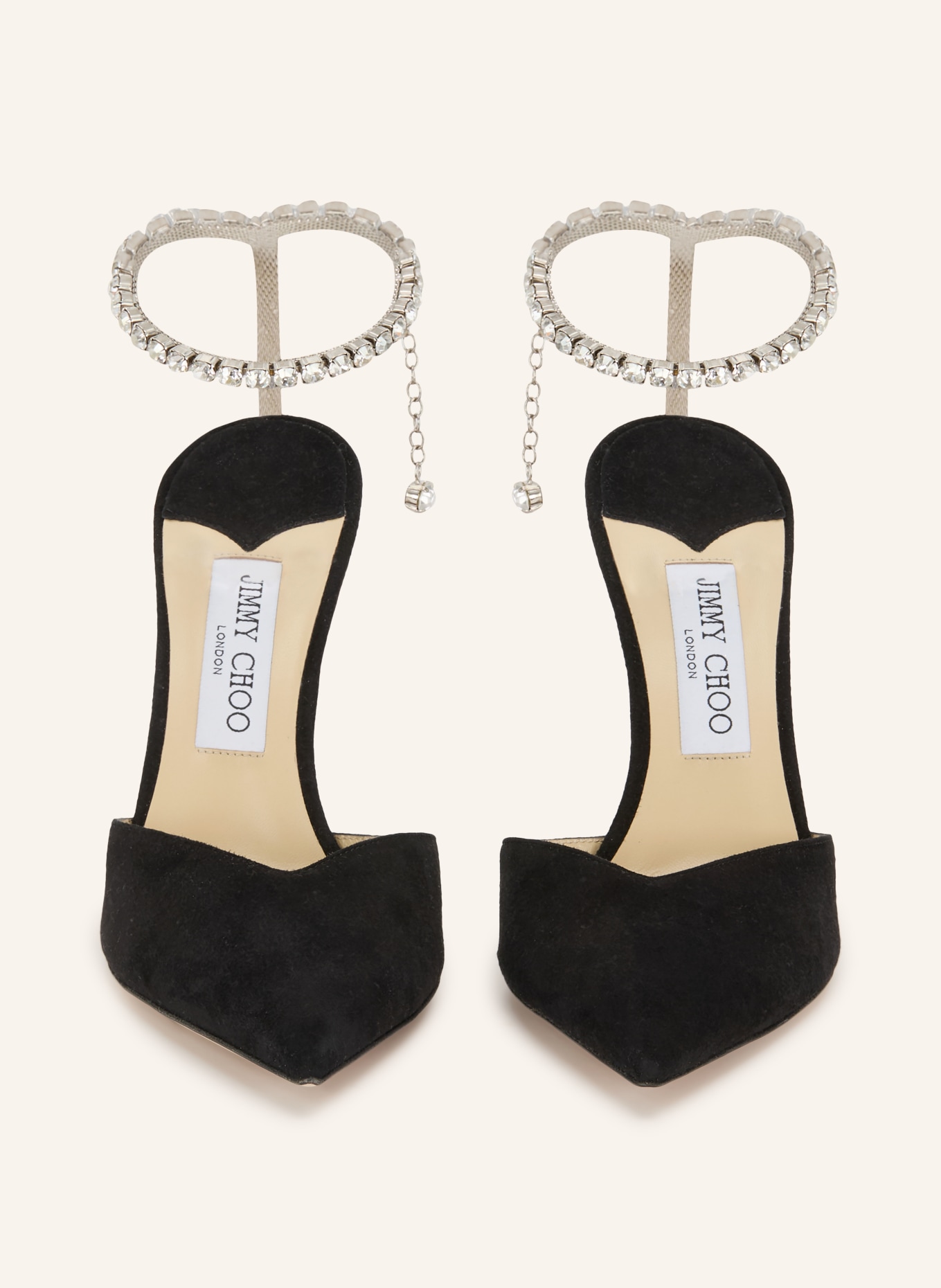 JIMMY CHOO Slingpumps SADEA mit Schmucksteinen: SCHWARZ