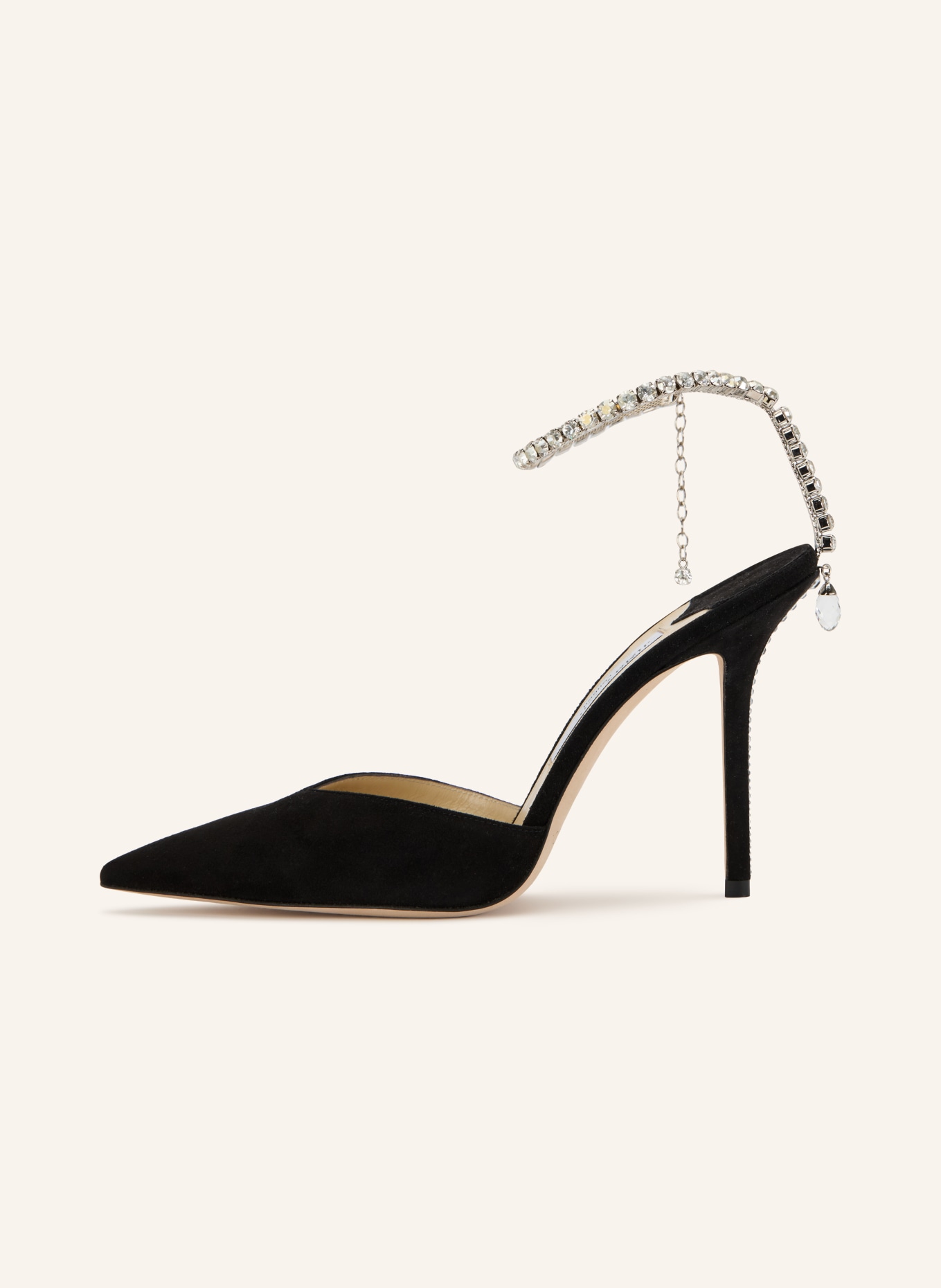 JIMMY CHOO Slingpumps SADEA mit Schmucksteinen: SCHWARZ