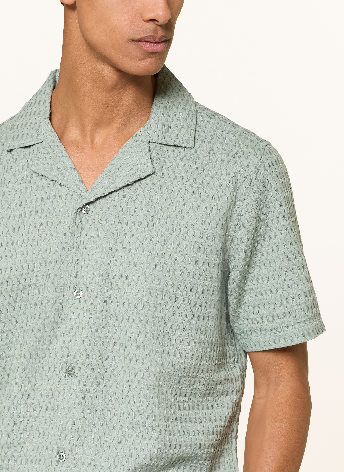 NOWADAYS Resorthemd Comfort Fit: HELLGRÜN