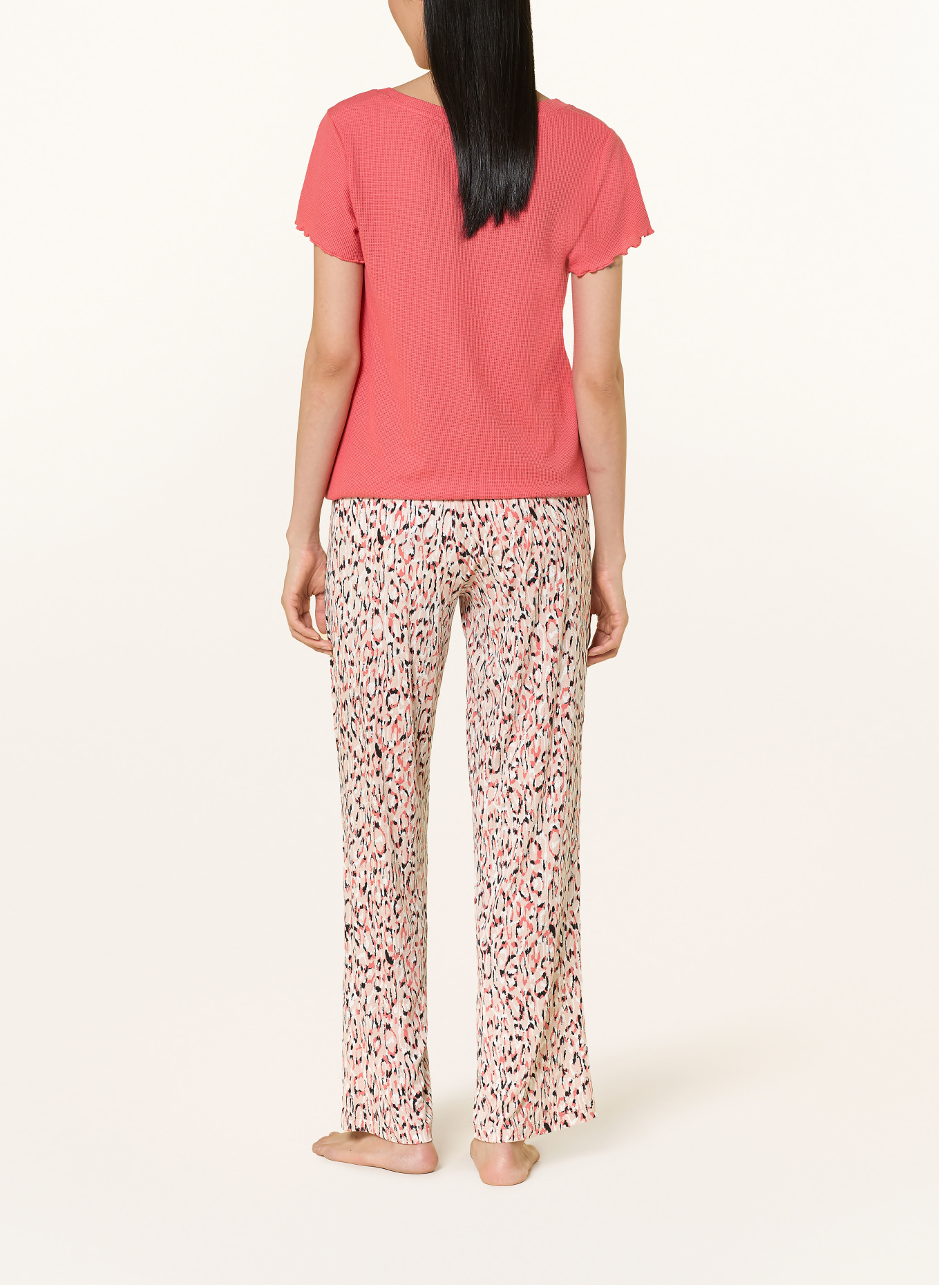 BOSS pantalon de pyjama: BEIGE / SAUMON / NOIR