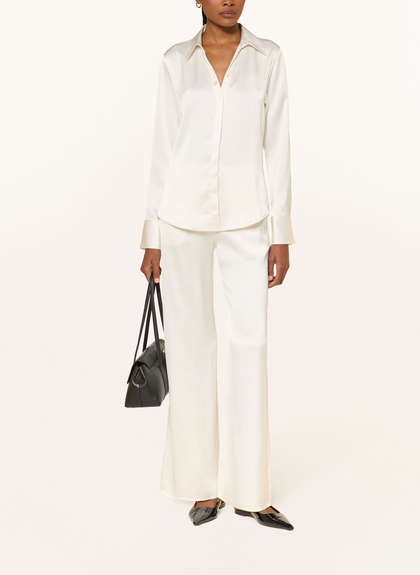 Calvin Klein Satinbluse: WEISS