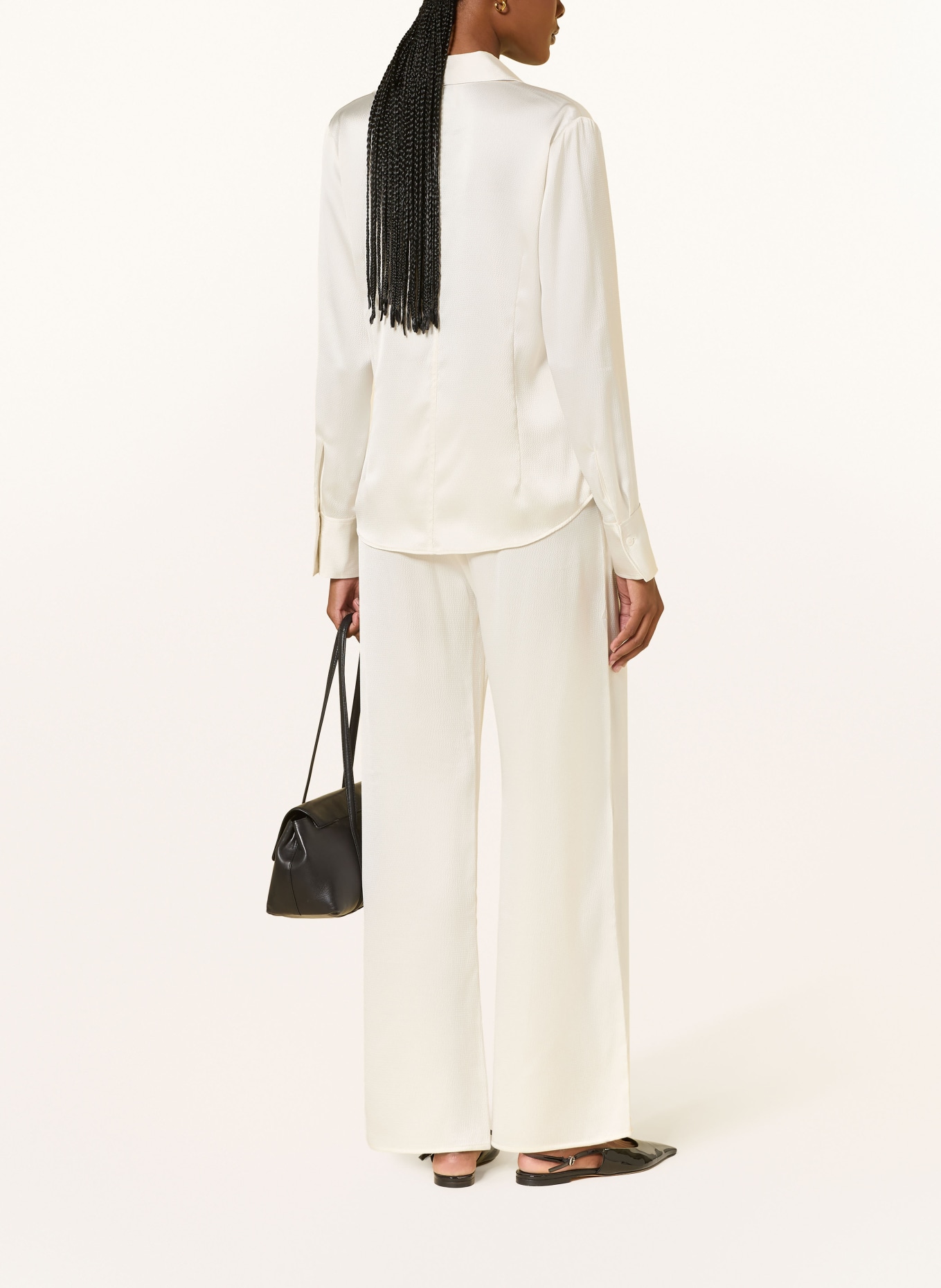 Calvin Klein Satinbluse: WEISS