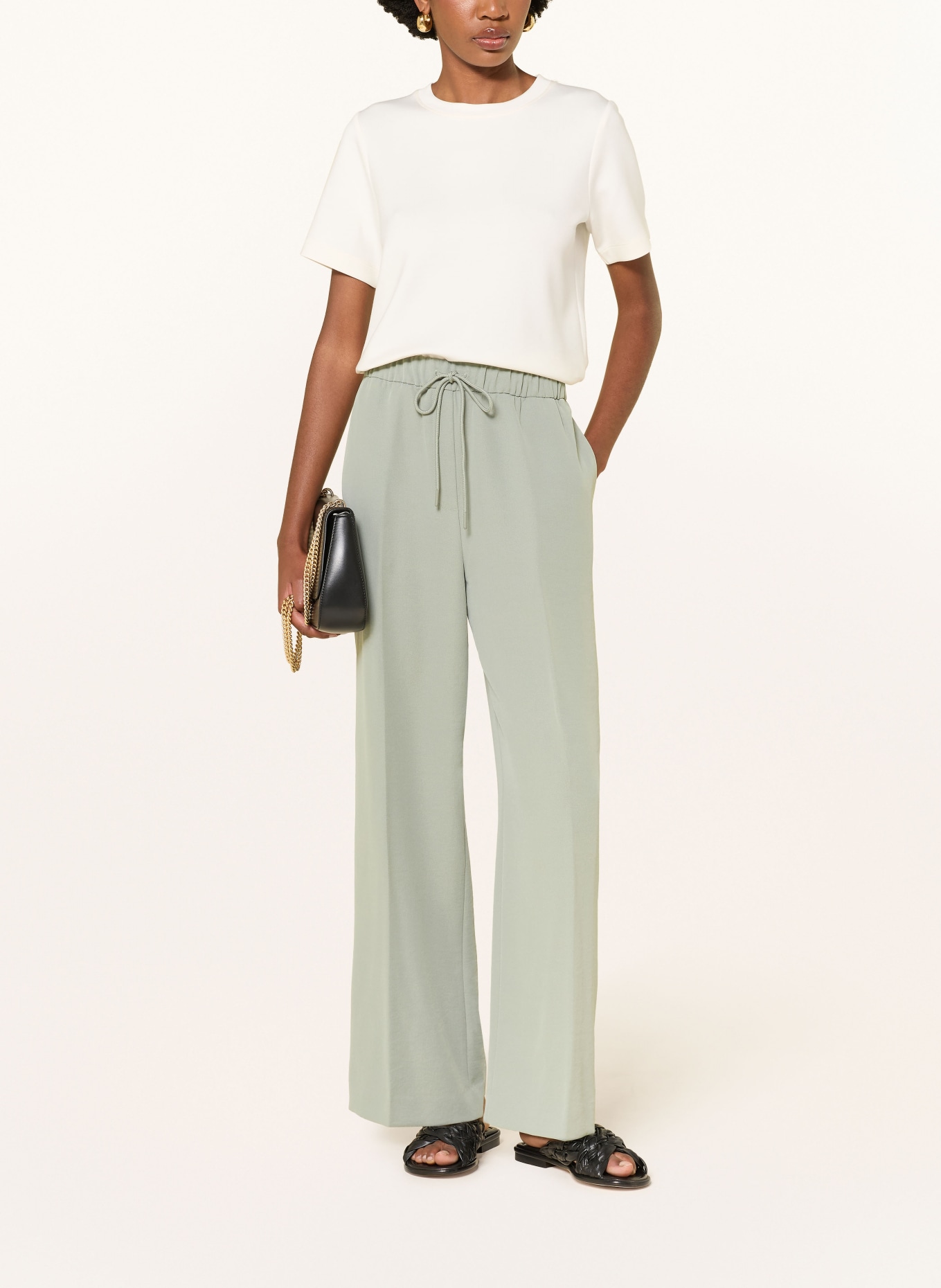 Calvin Klein Marlene pants: LIGHT GREEN